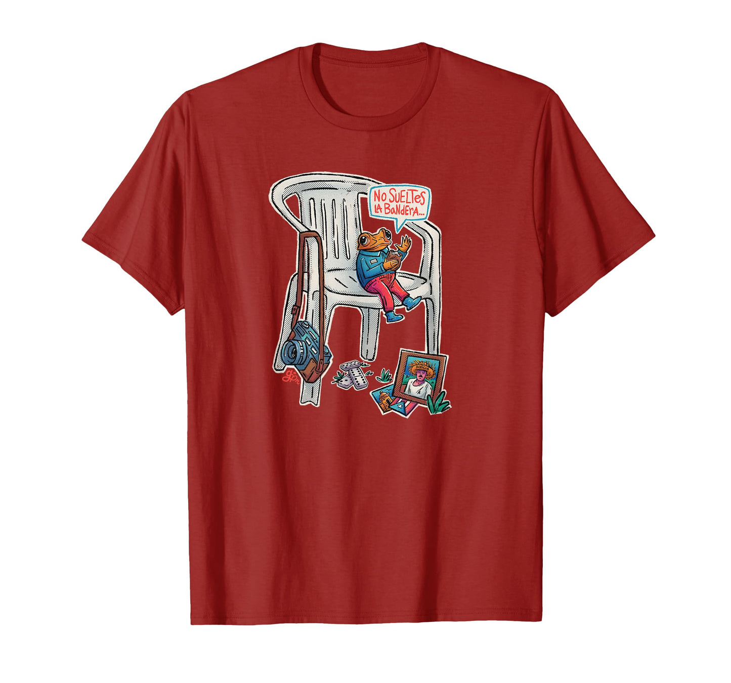 Sapo Concho Puerto Rico Sillas Blancas Bandera Boricua T-Shirt