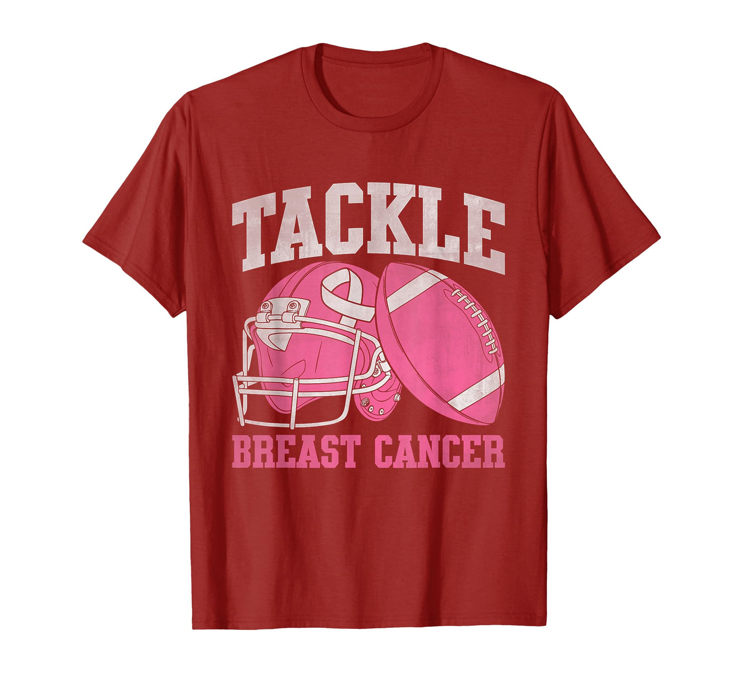Tackle Football Breast Cancer Awareness Fighter & Survivor T-Shirt