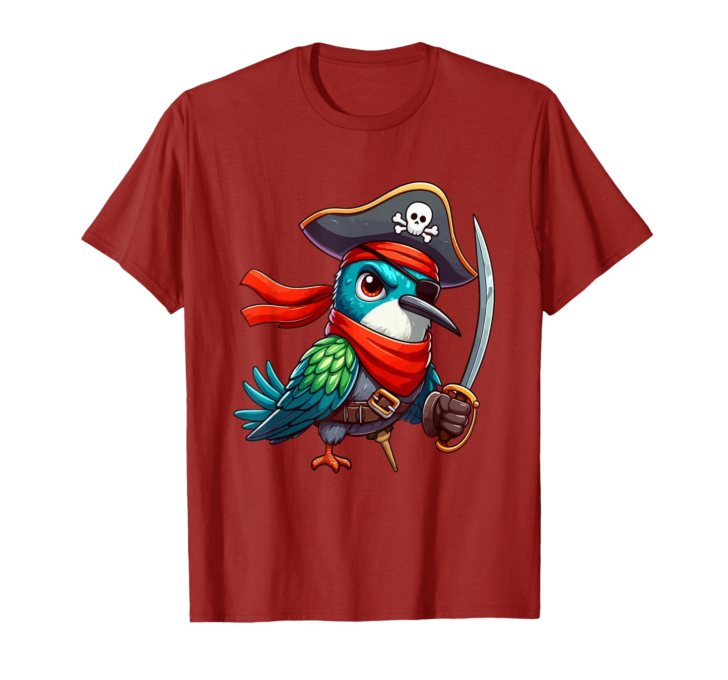 Hummingbird As Pirate Halloween Costume Farmer Rancher Lover T-Shirt