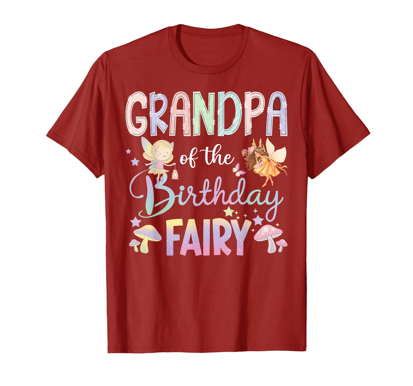 Grandpa Of The Birthday Fairy Little Girl Magical Family T-Shirt