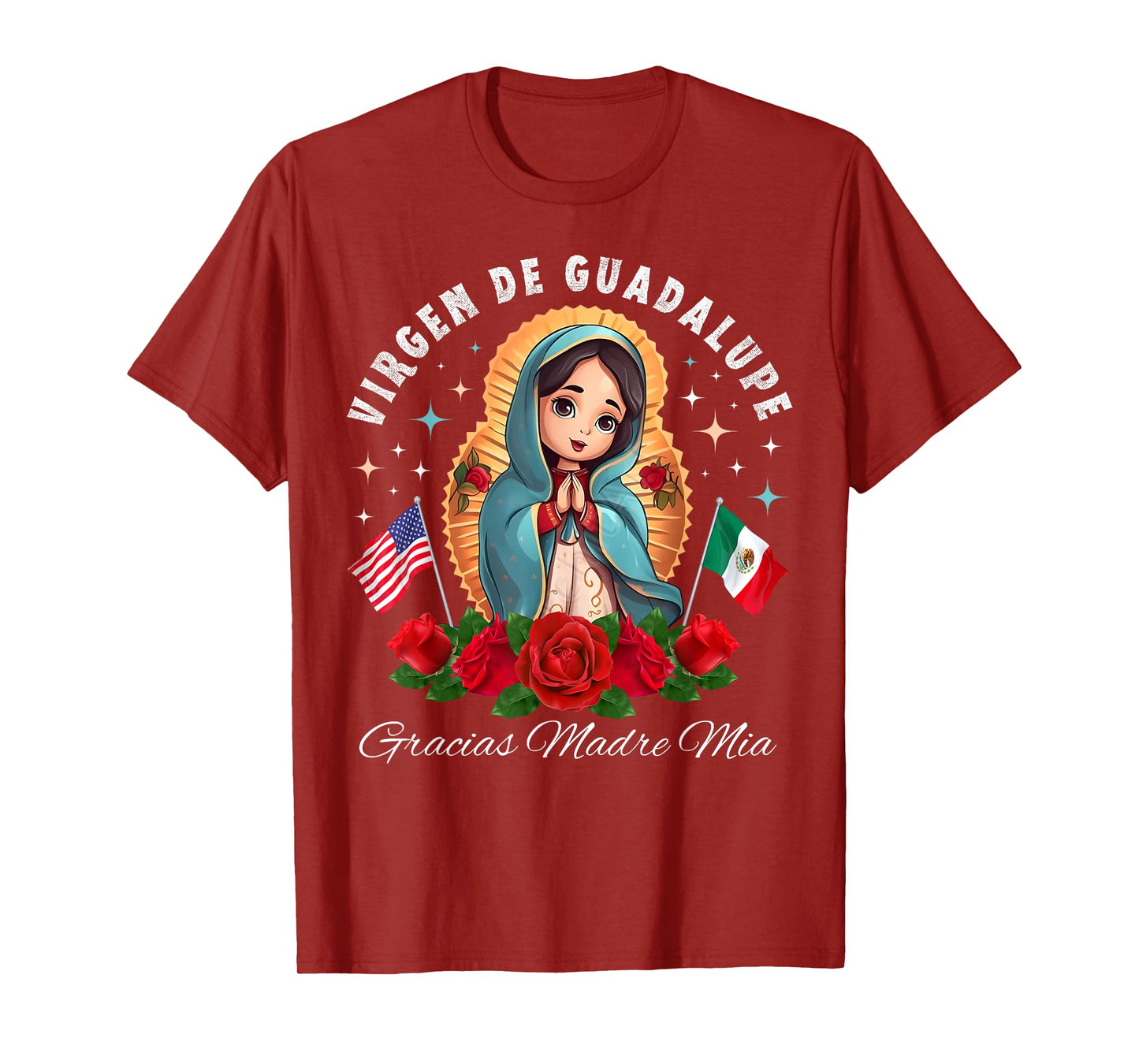 Our Lady of Guadalupe Gracias Madre Mia Mexico for Kids T-Shirt