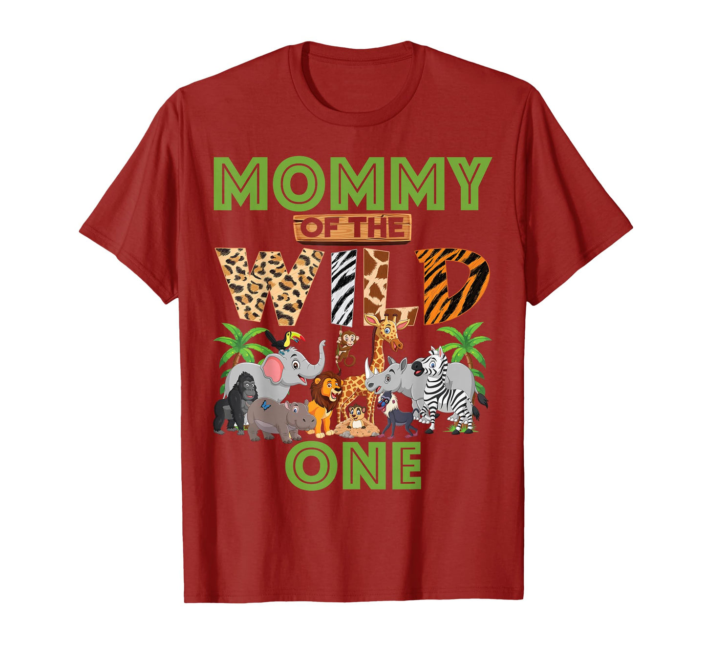 1st Birthday Zoo Safari Jungle Mommy Of The Wild One B-day T-Shirt