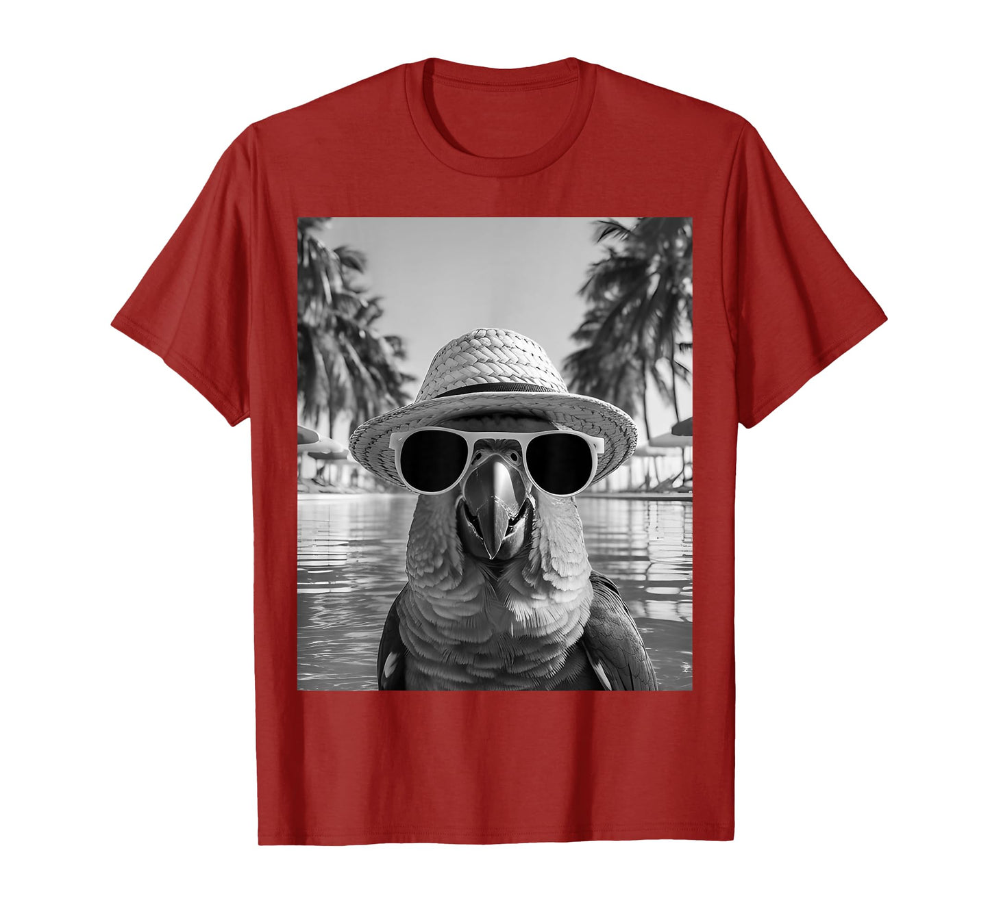 Funny Green Cheek Conure Bird Selfie Summer Vacation T-Shirt