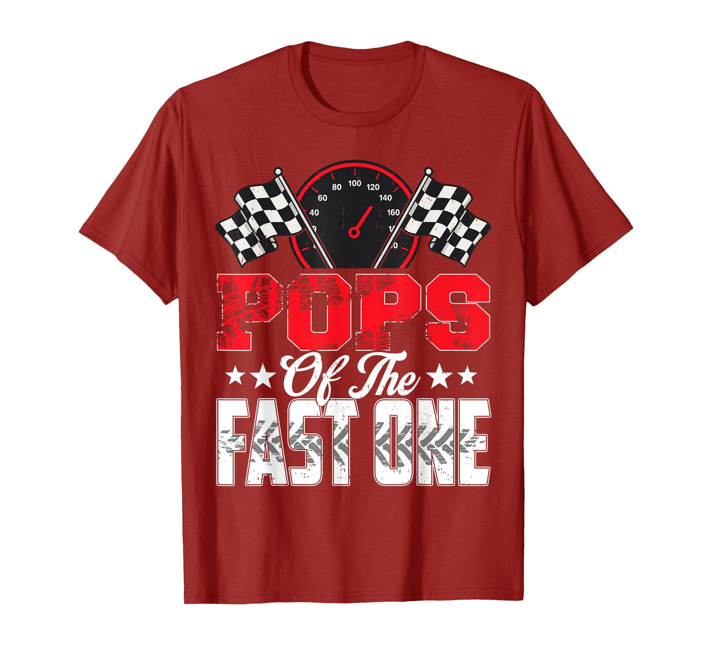 Pops of The Fast One Birthday 1st Race Car Family T-Shirt