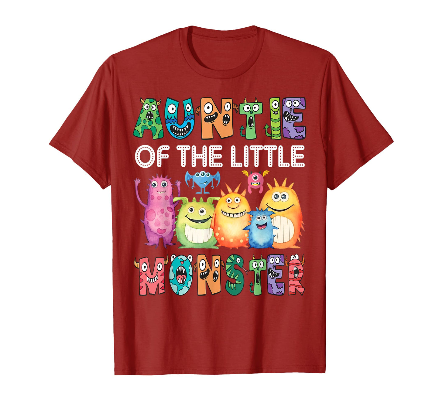Auntie Of The Little Monster Kids 1St Birthday Party T-Shirt
