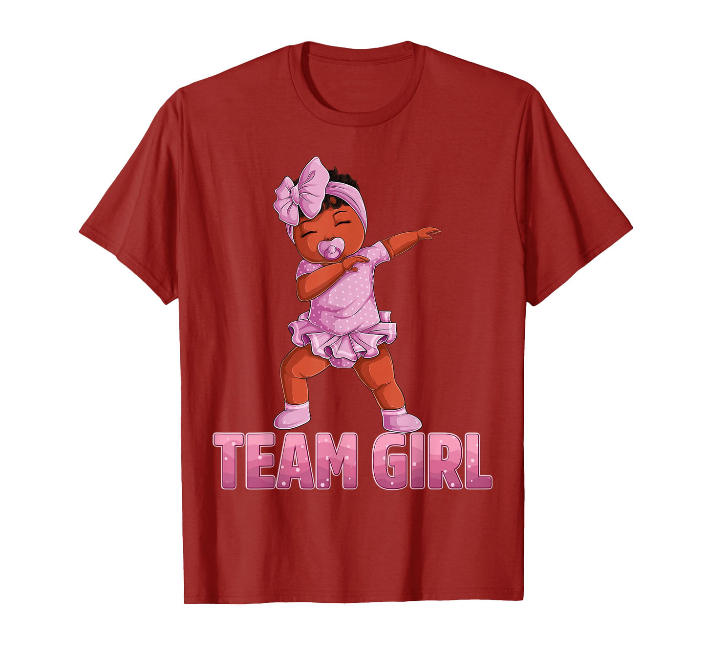Gender Reveal Party Team Black Girl Baby Announcement Women T-Shirt