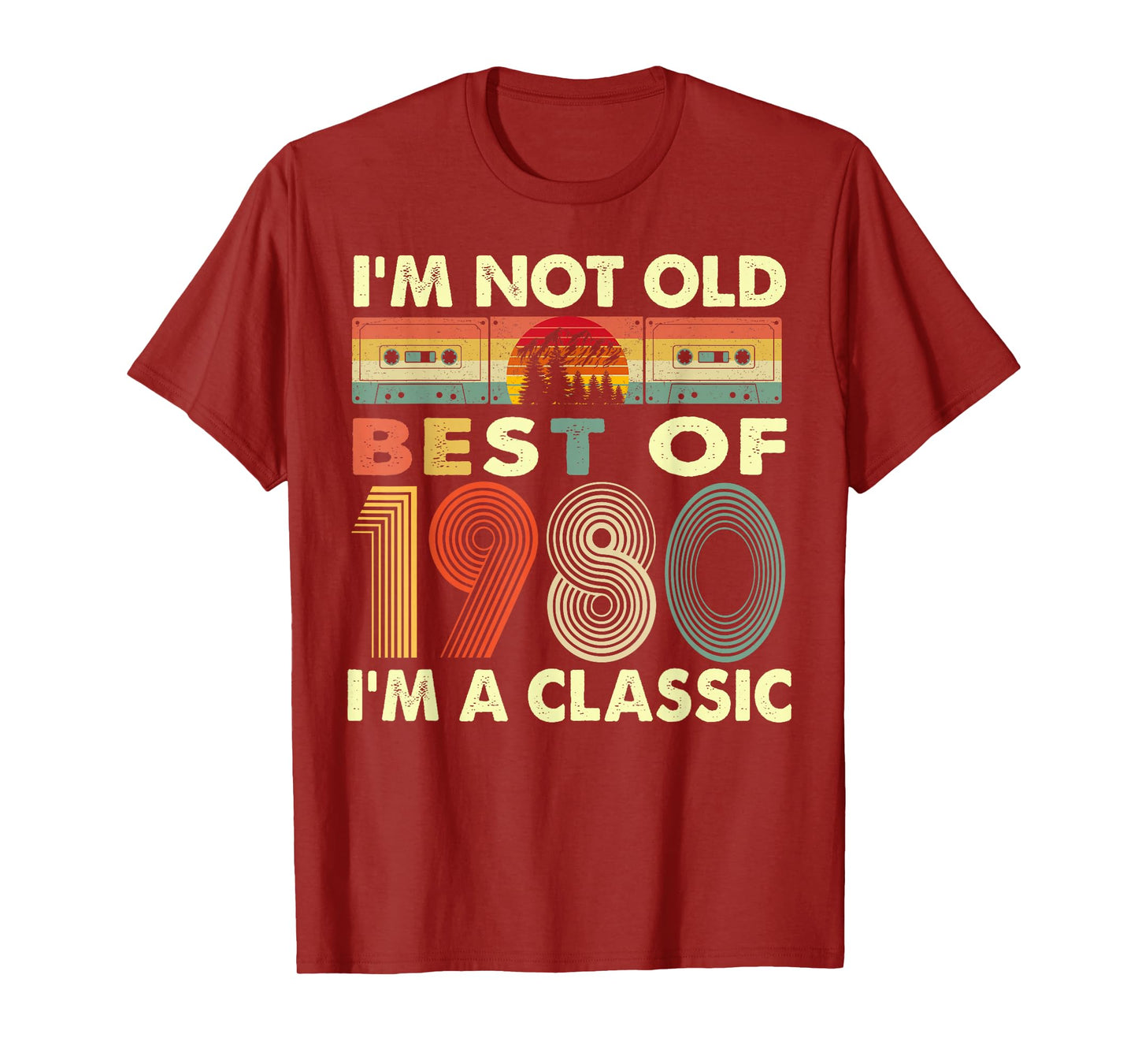 I'm Not Old I'm A Classic Vintage 1980 42nd Birthday Gifts T-Shirt