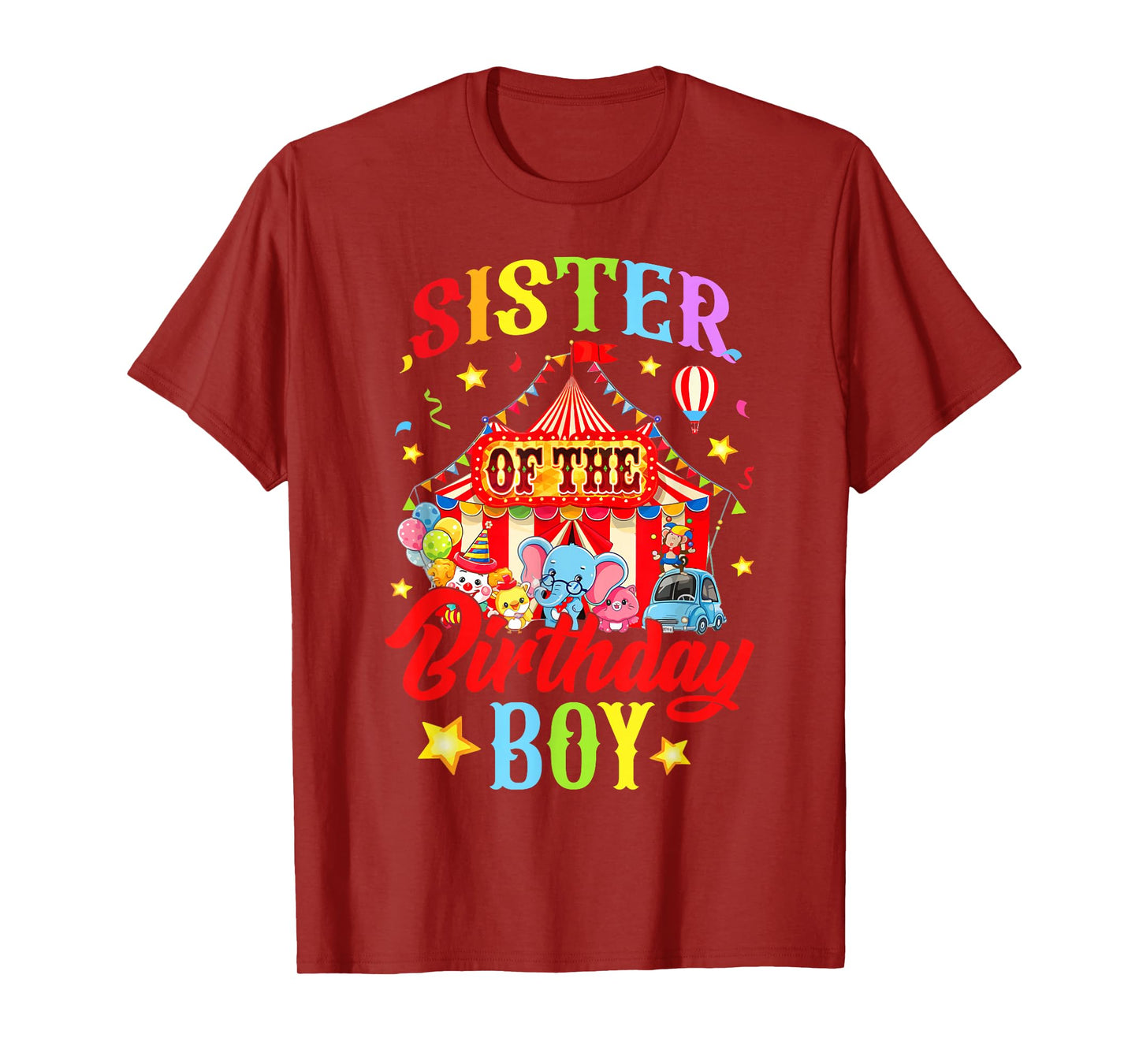 Sister Of The Birthday Boy Circus Carnival Theme Party T-Shirt