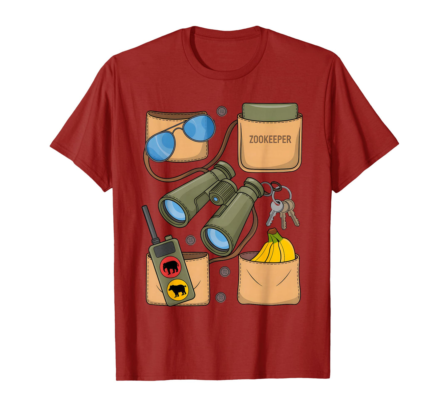 Zoo Keeper Costume Funny Halloween Boys Girls Zookeeper T-Shirt