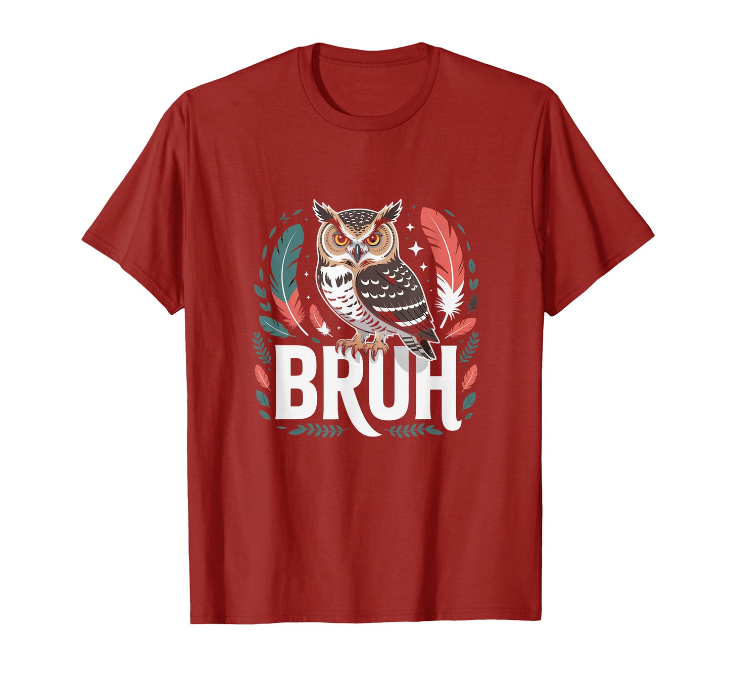 Bruh Owl With Feathers Humor Wildlife T-Shirt