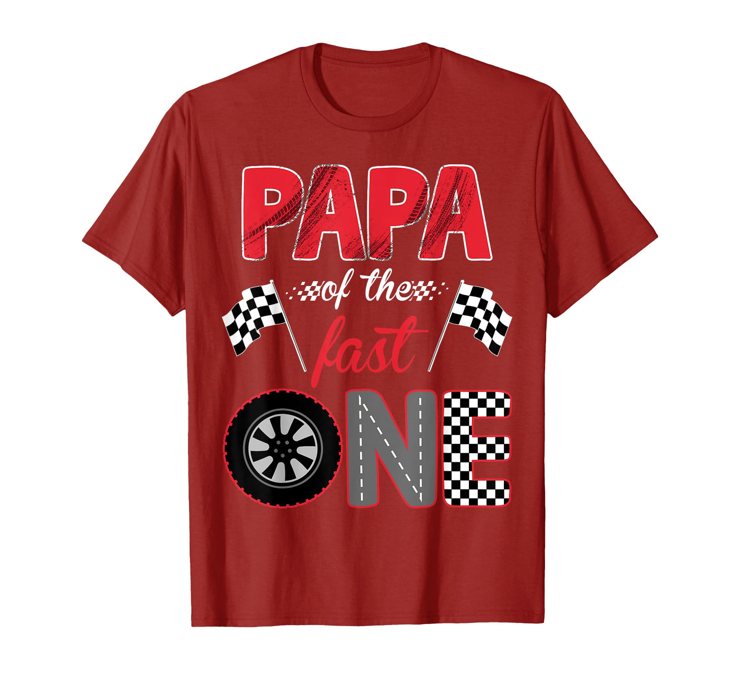 Papa Of The Fast One Birthday 1st Race Car Family T-Shirt