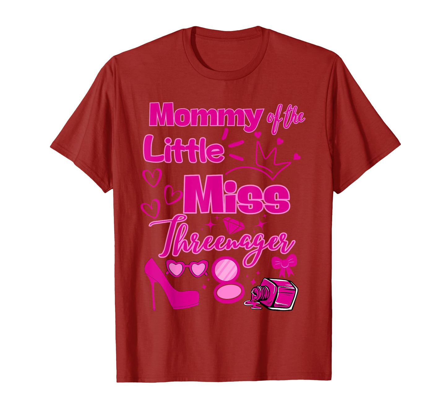 Mommy Miss Threenager 13 Bday Girls Salon SPA Makeup Party T-Shirt