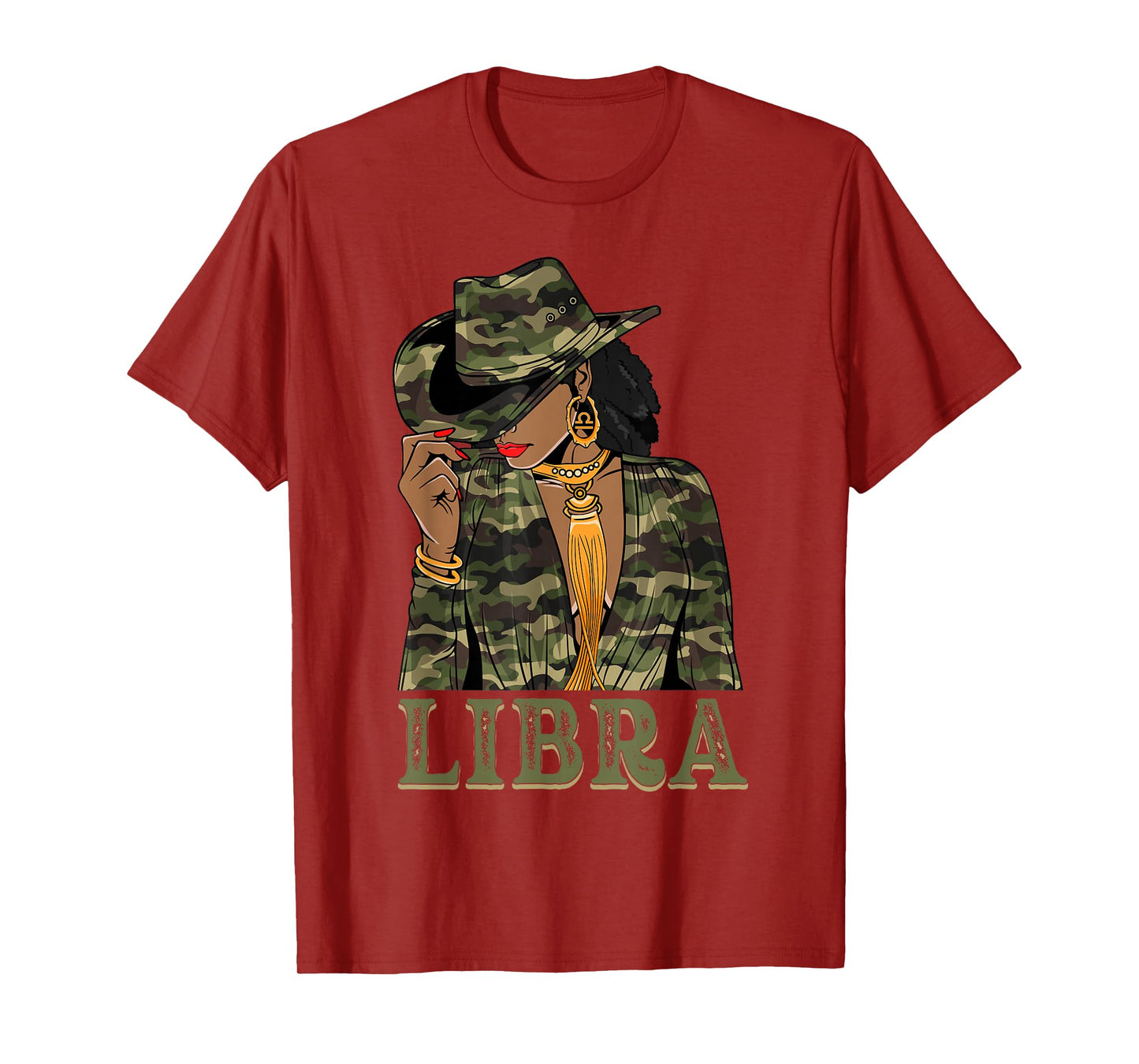 Libra Western Black Cowgirl Camo Camoflauge Zodiac T-Shirt