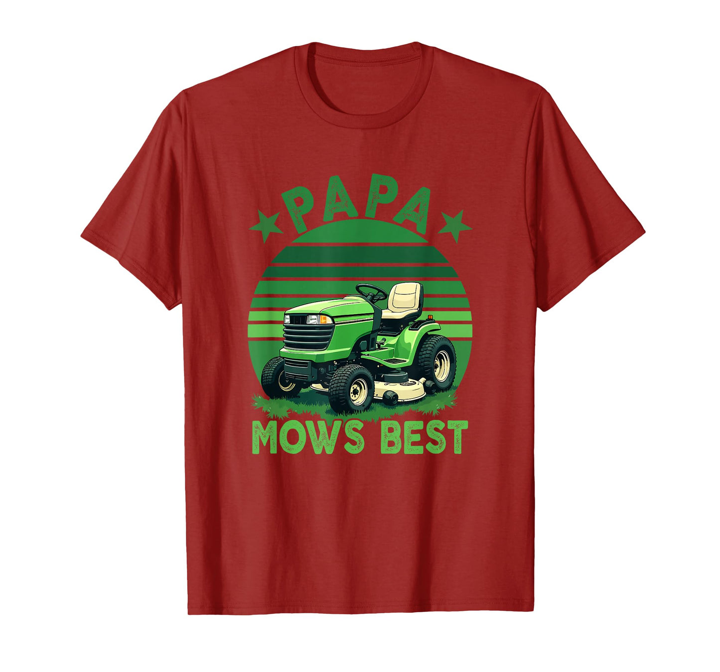 Papa Mow's Best Father's Day Funny Lawn Mower Gardener Lover T-Shirt