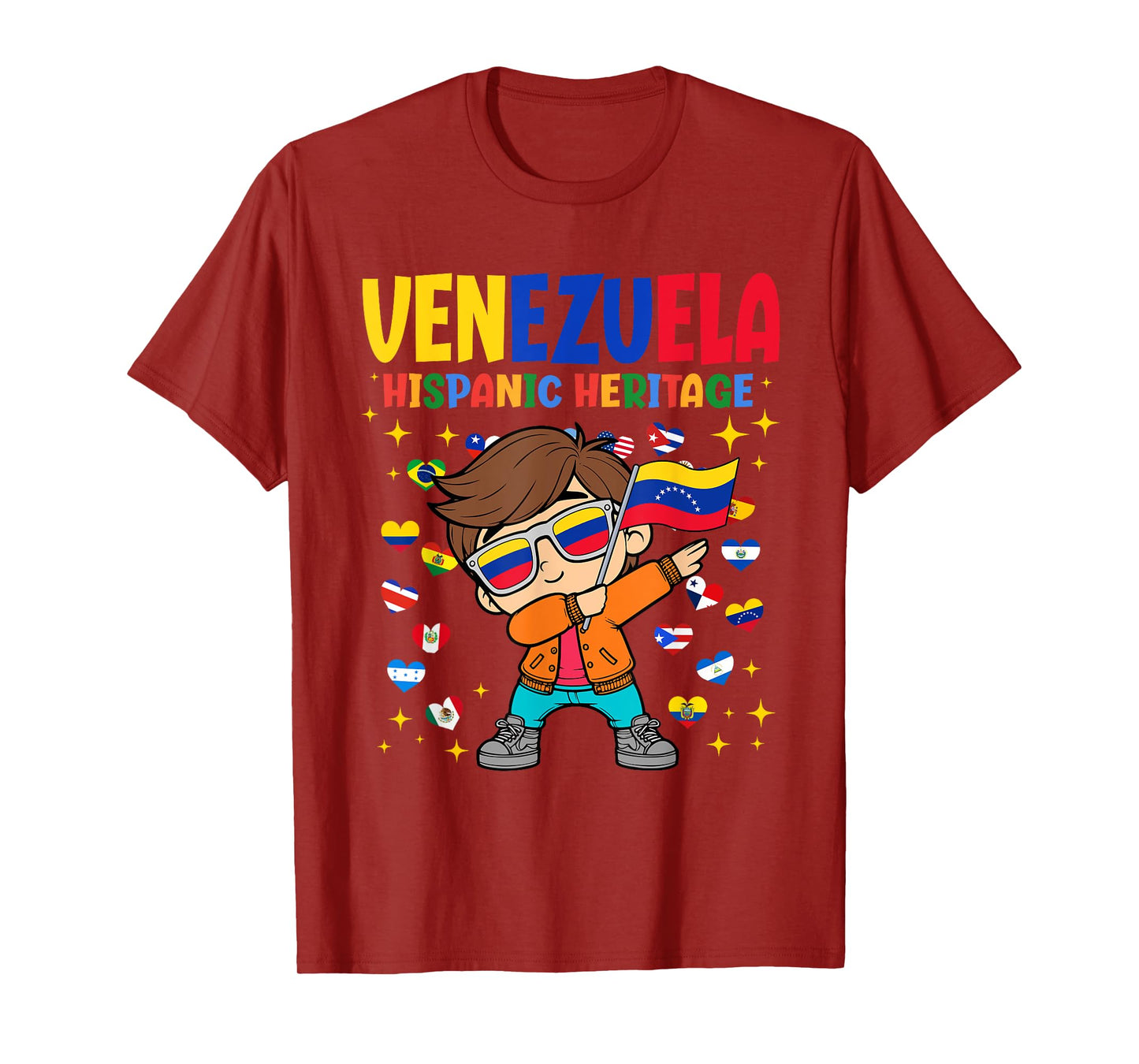 Hispanic Heritage Venezuelan Flag Proud Venezuela Boy Kid T-Shirt
