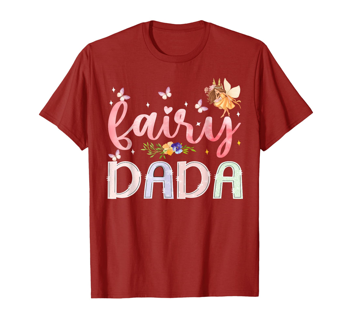 Fairy Dada Magical Floral Birthday Girl Fairytale Family T-Shirt