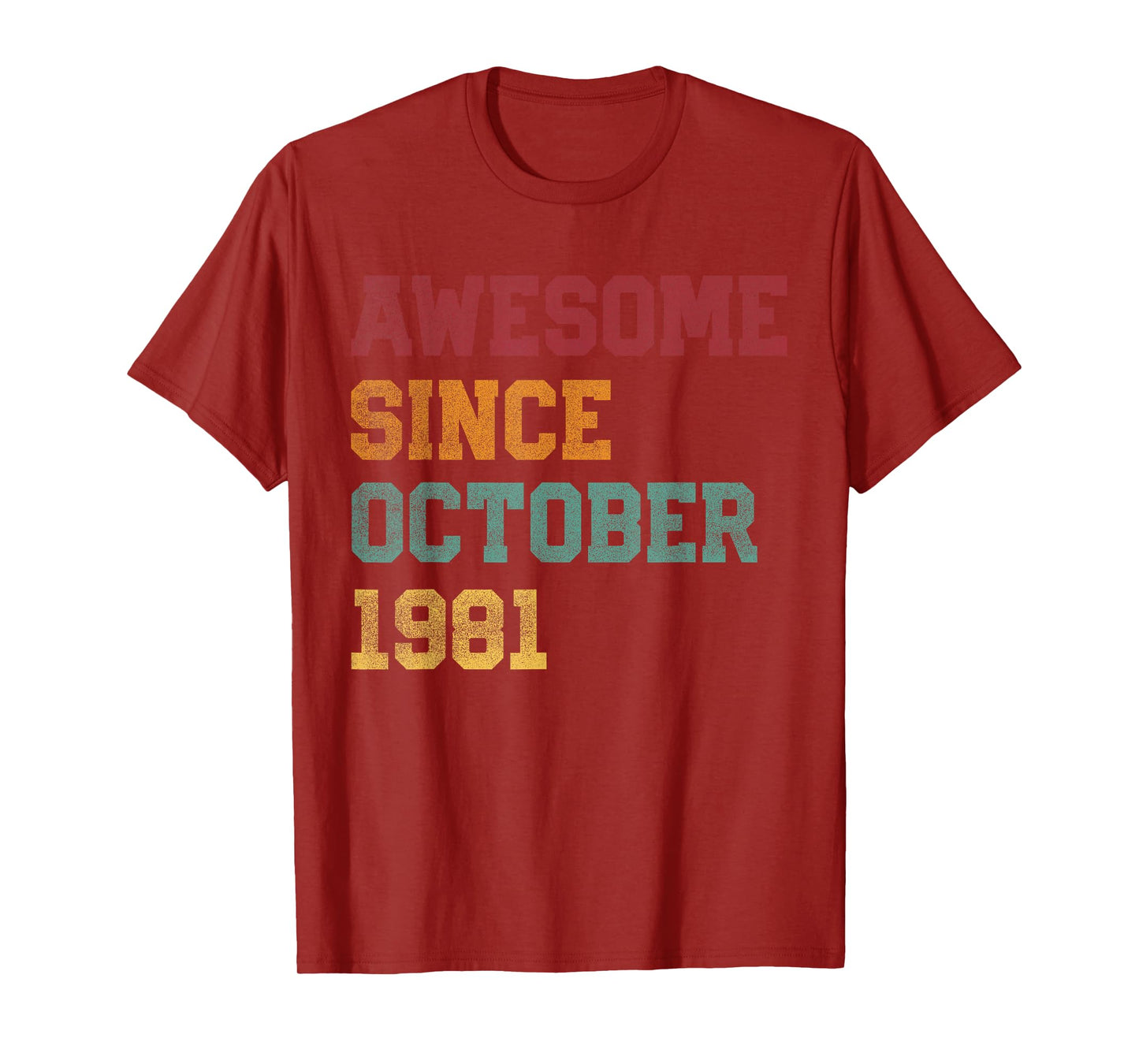 Awesome Since October 1981 44th Birthday 44 Years Old T-Shirt