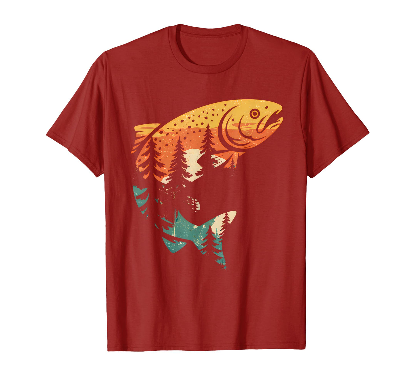 Trout Fly Fishing Outdoor Forest Nature Wildlife Fisherman T-Shirt