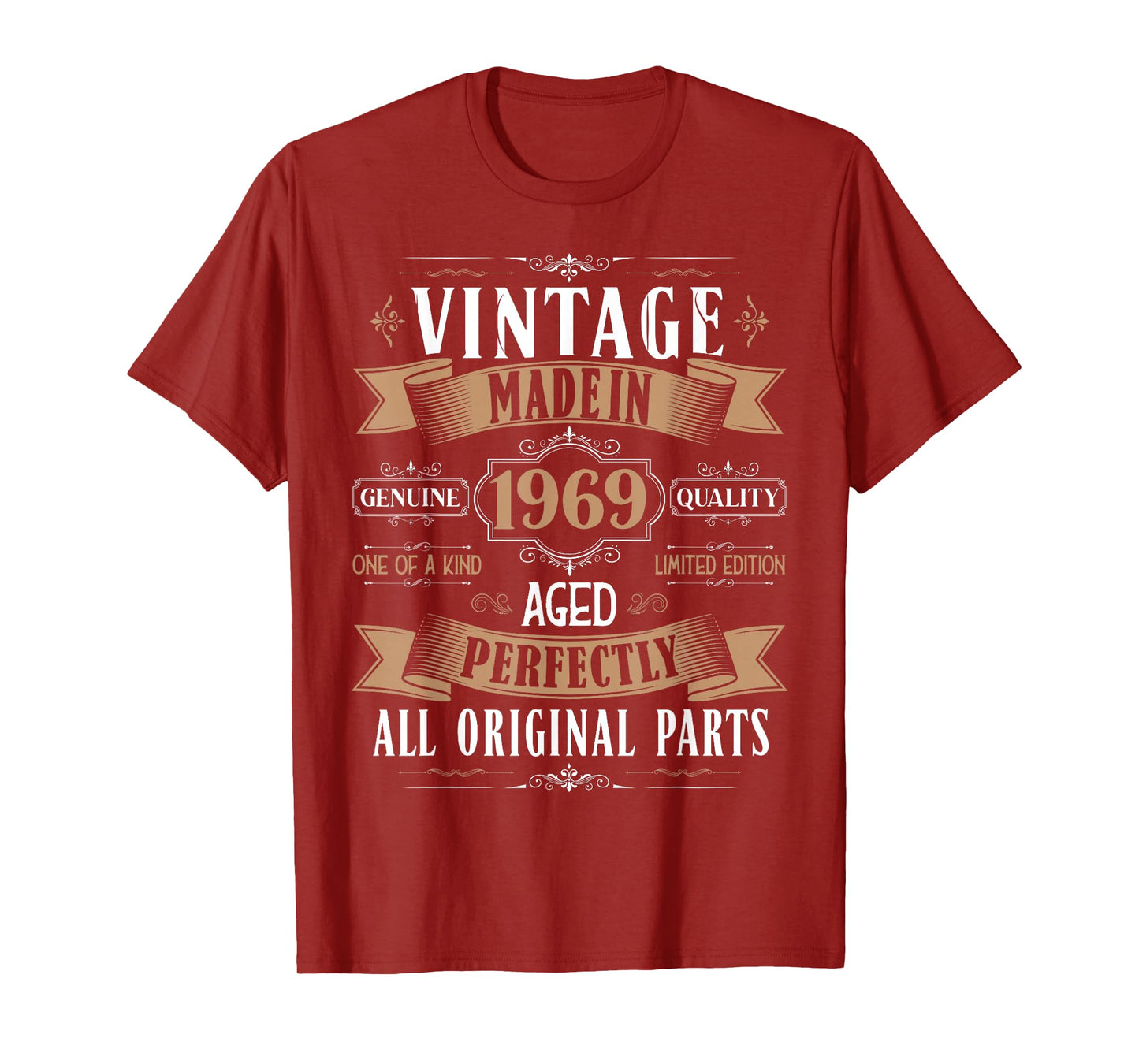 Vintage 56th Birthday Men Born 1969 56 Years Old Bday Men T-Shirt