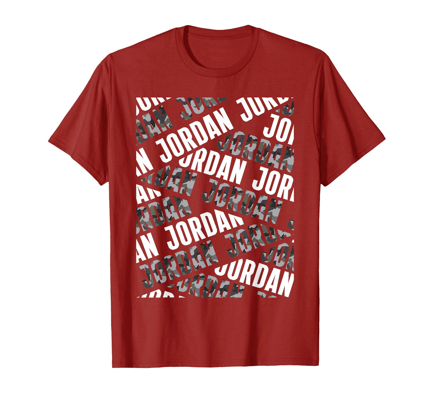 Diagonal Jordan Pattern Camo Pattern Grey Camouflage T-Shirt