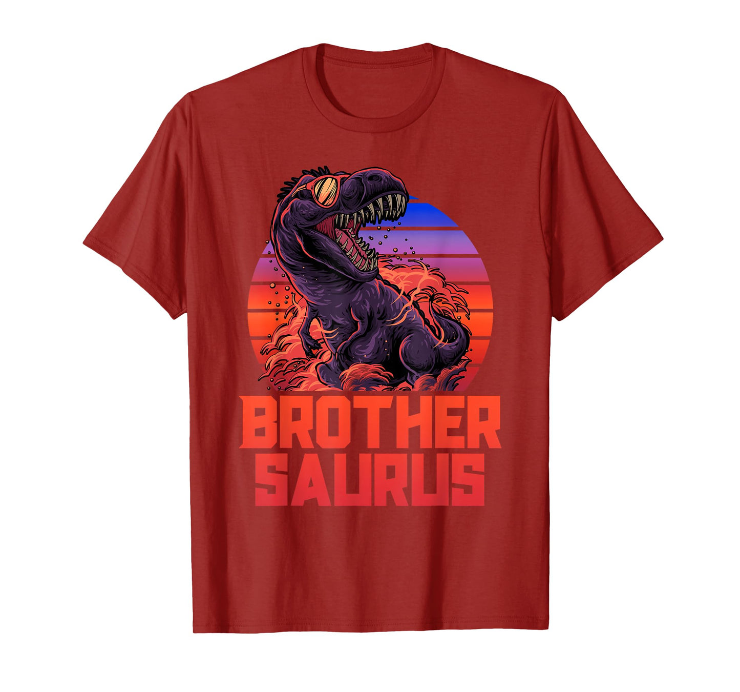 Brothersaurus T-Rex Shirt Brother Saurus Retro 80s Dinosaur T-Shirt