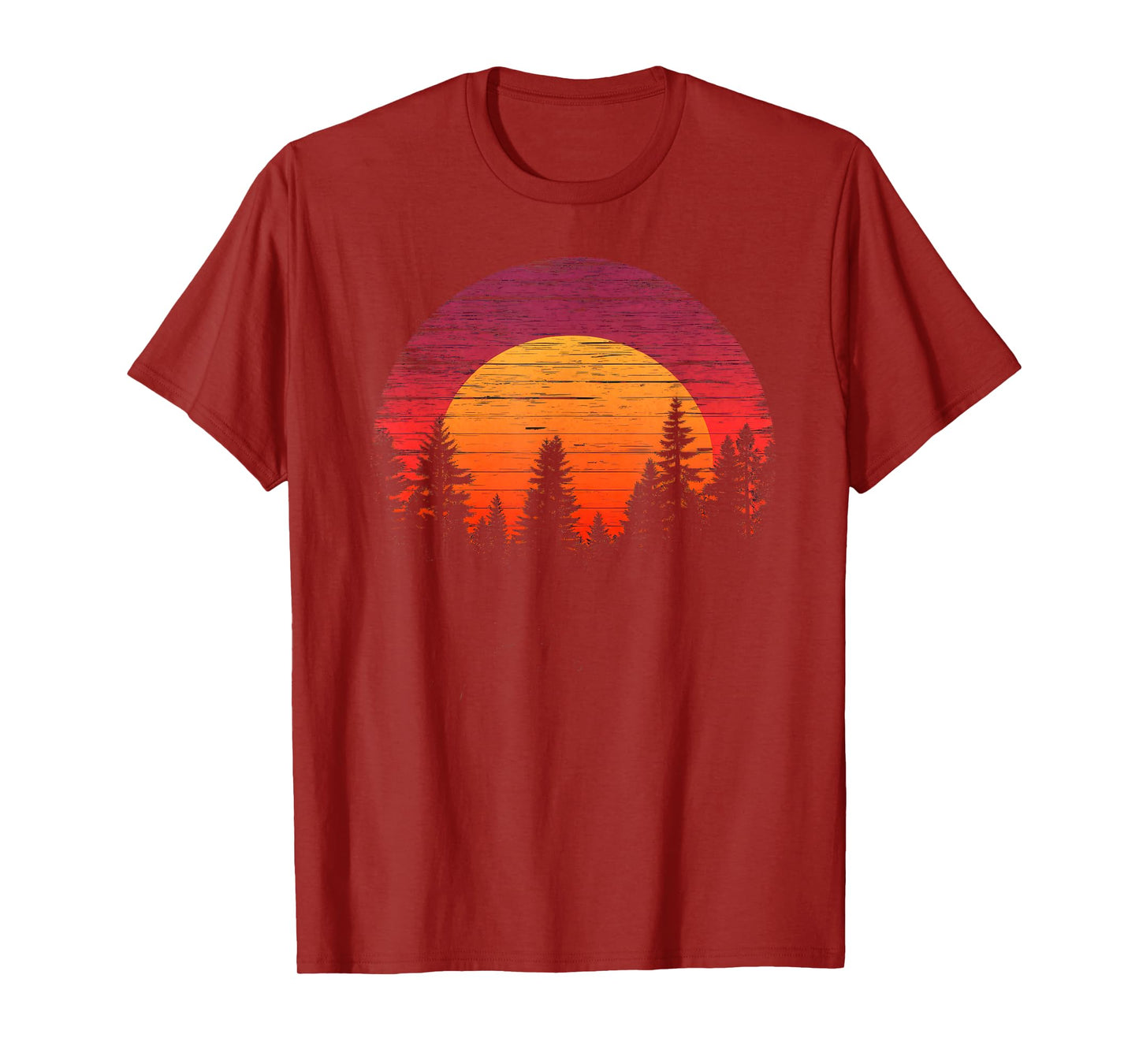 Retro Wilderness Bear Trees Reflection Outdoor Forest T-Shirt
