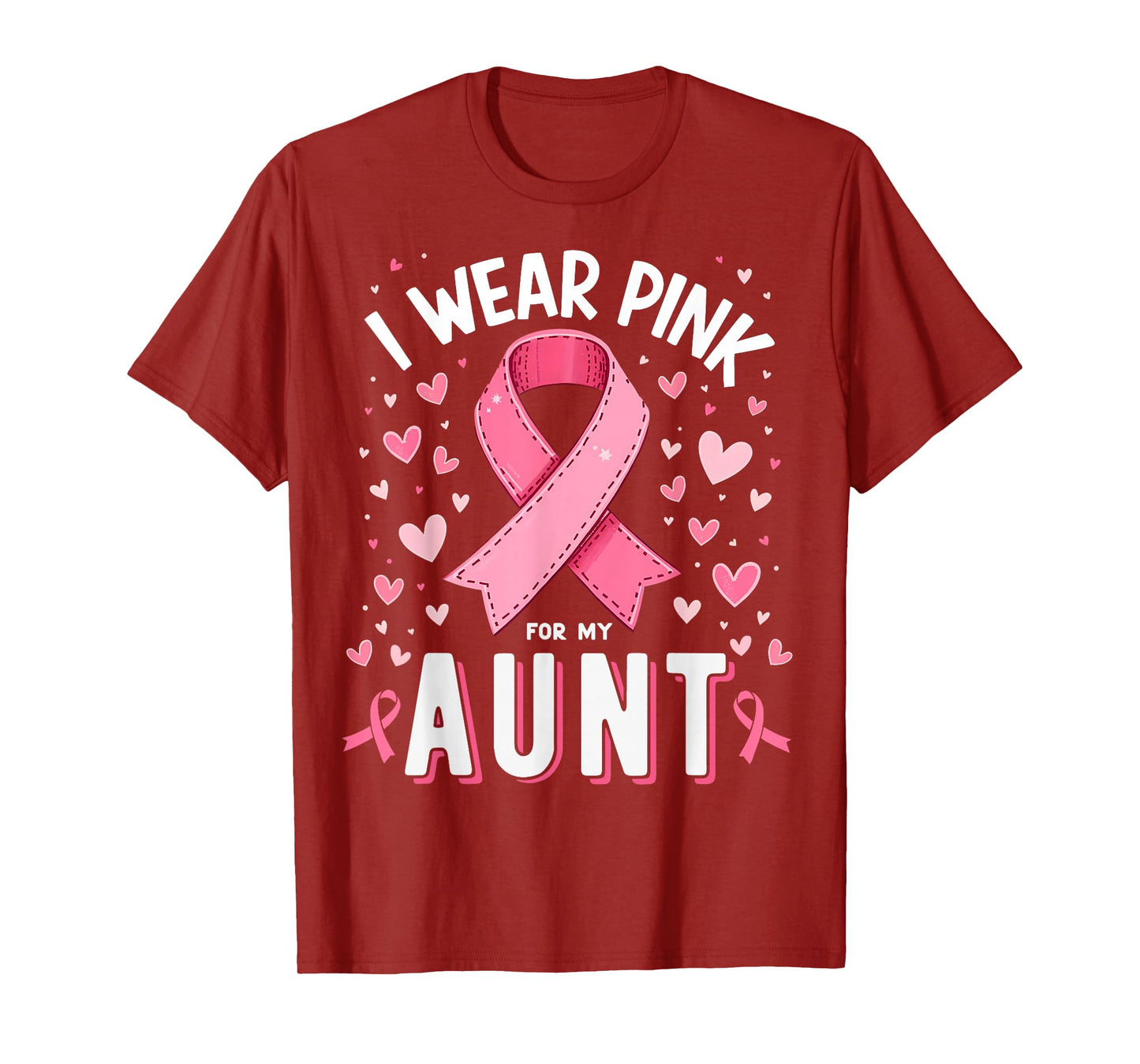 I Wear Pink For My Aunt Cancer Awareness T-Shirt