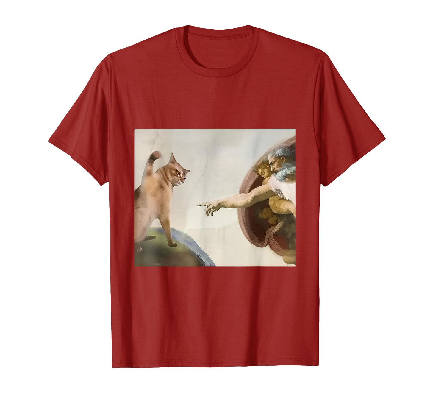 Almighty Slap Funny Cat God Creation Of Adam Meme Cat Lovers T-Shirt