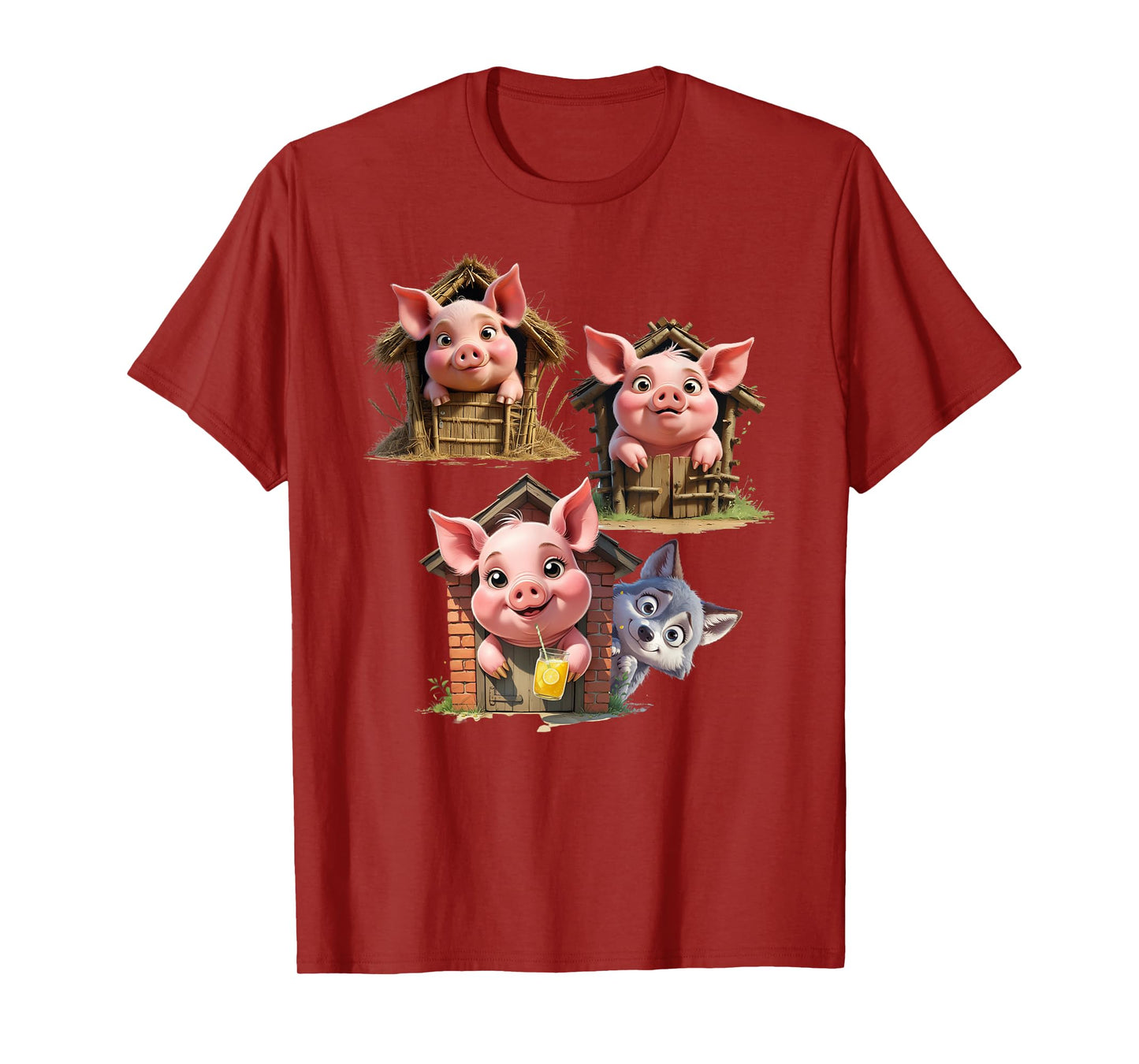 Three Little Pigs - Costume for Kids, Girls, Adults, Women T-Shirt