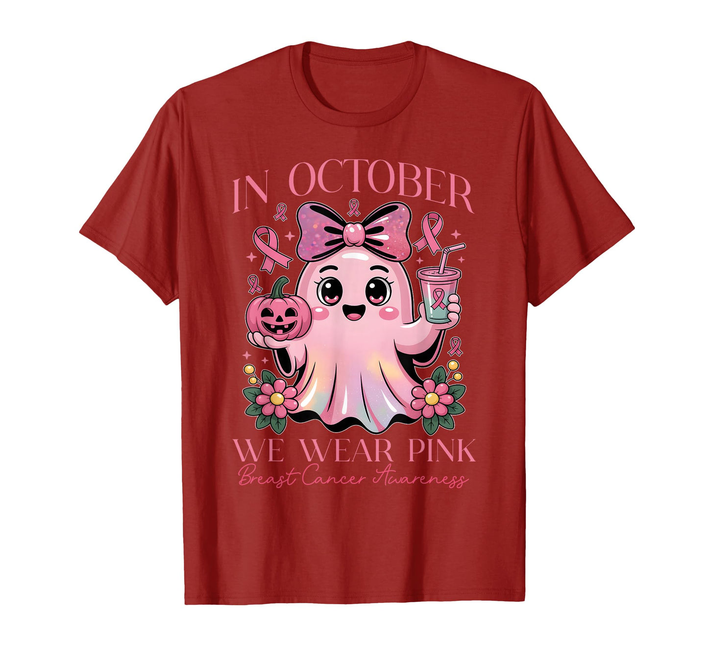 Breast Cancer Awareness for Pink October and Halloween T-Shirt
