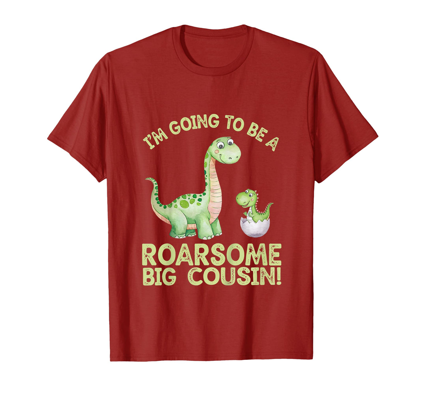 Roarsome Big Cousin Dinosaur Baby Announcement T-Shirt