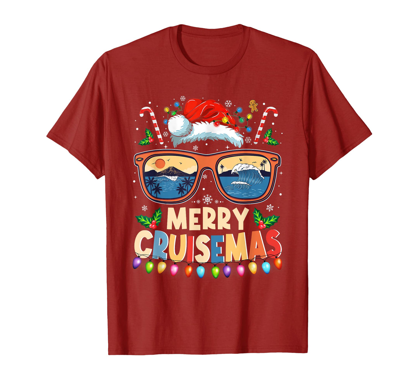 Merry Cruisemas 2025 Funny Christmas Santa Reindeer Cruise T-Shirt
