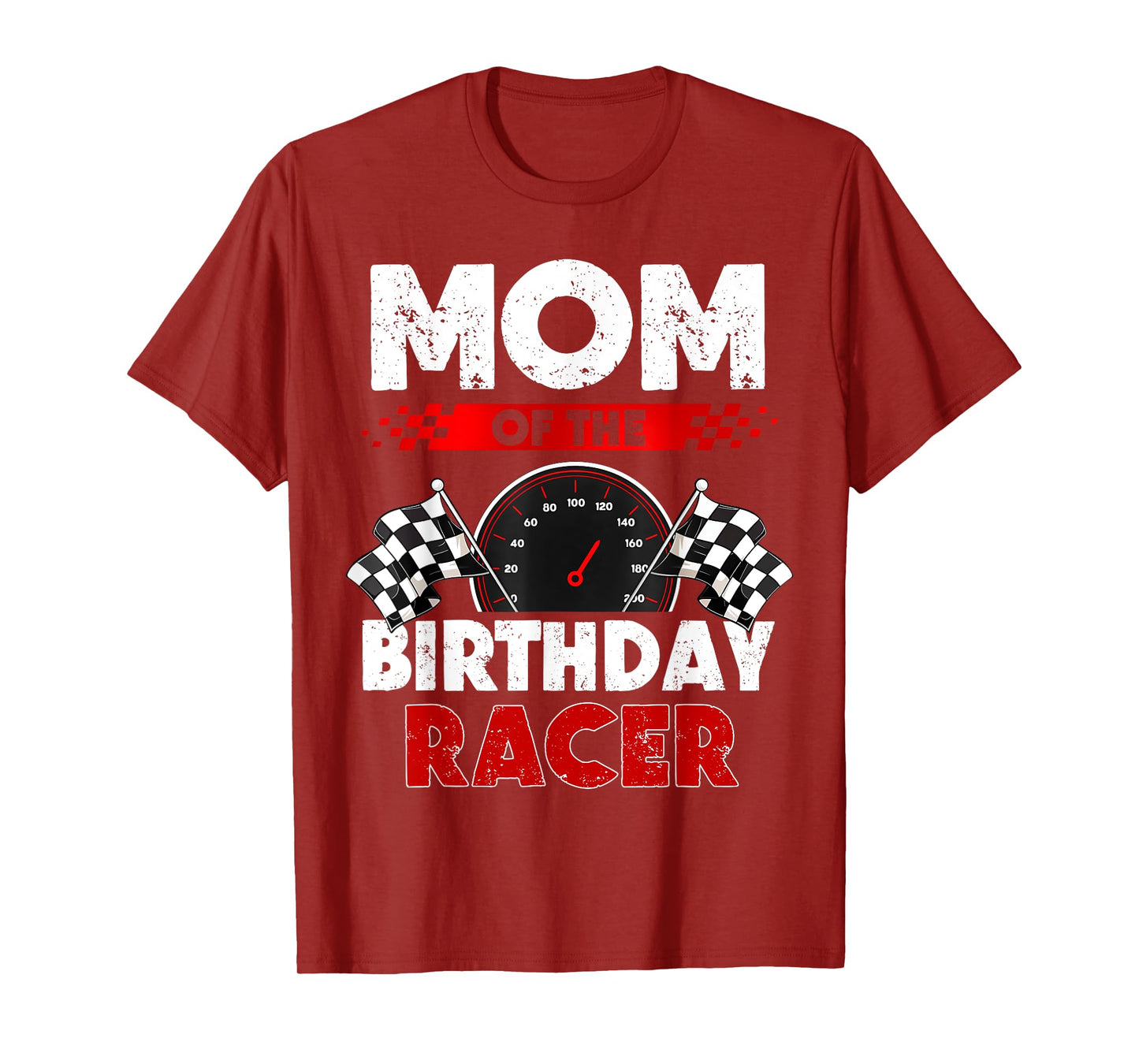 Mom of The Birthday Racer Race Car Party Matching Family T-Shirt