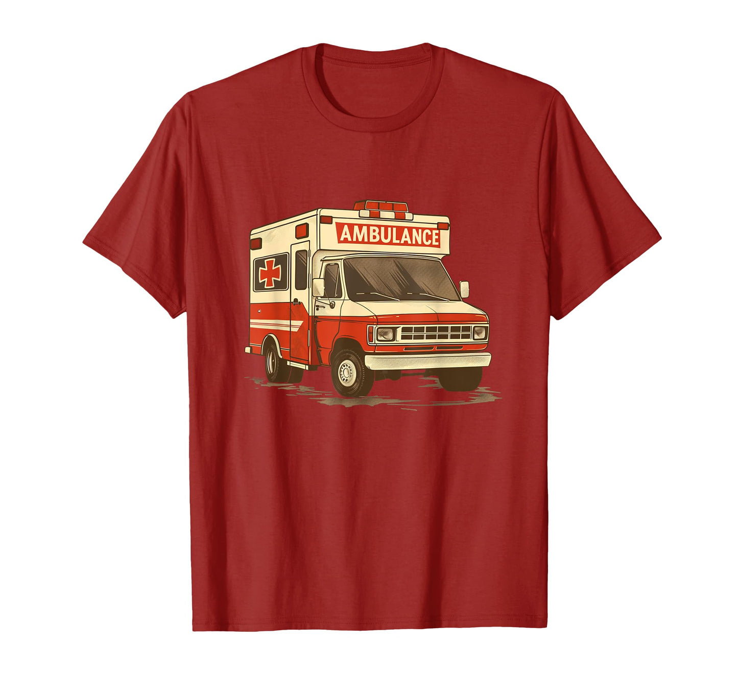 Red Ambulance Vehicle Costume for Adults and Kids T-Shirt
