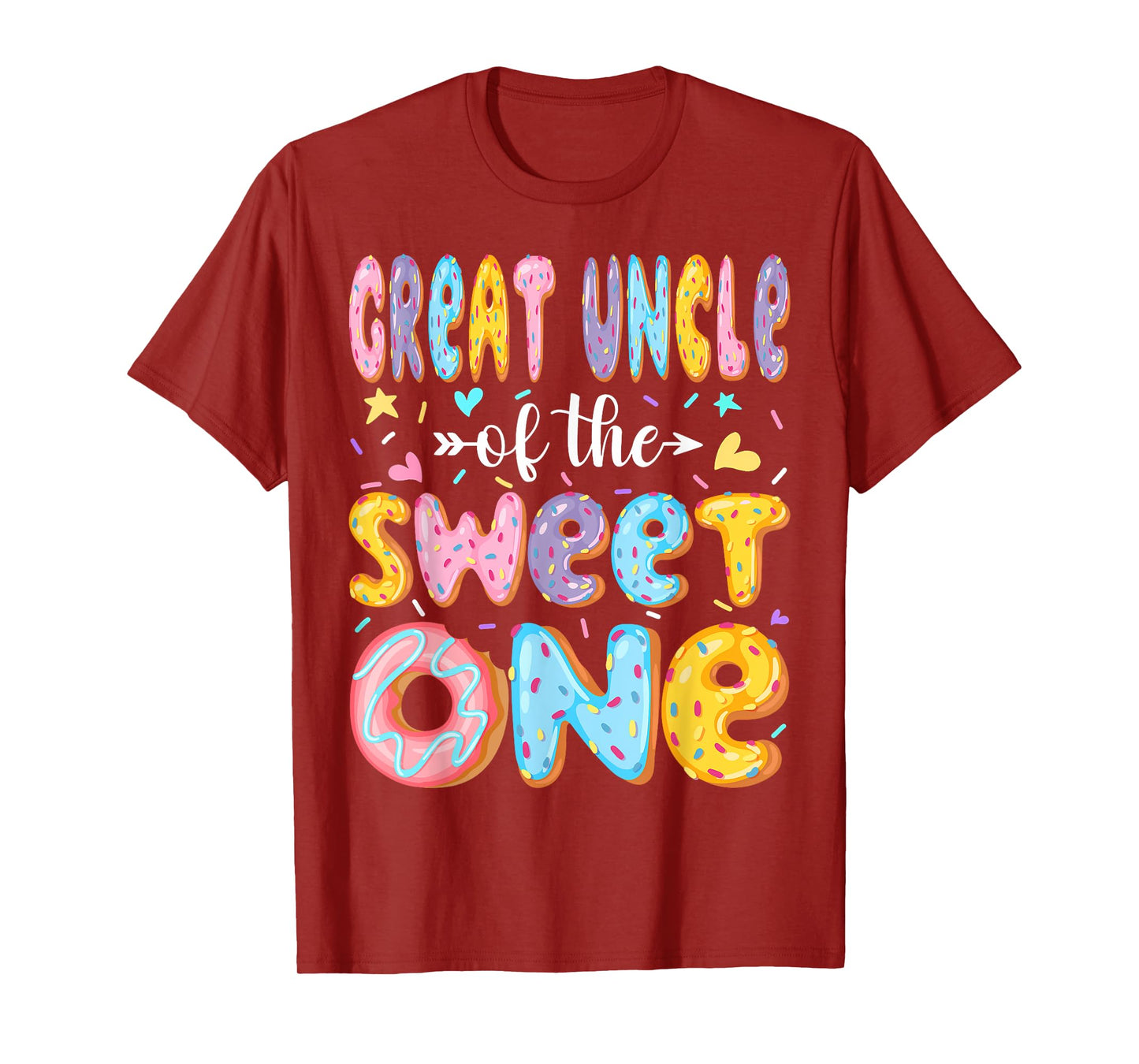 Great Uncle Of The Sweet One First Birthday Donut Matching T-Shirt