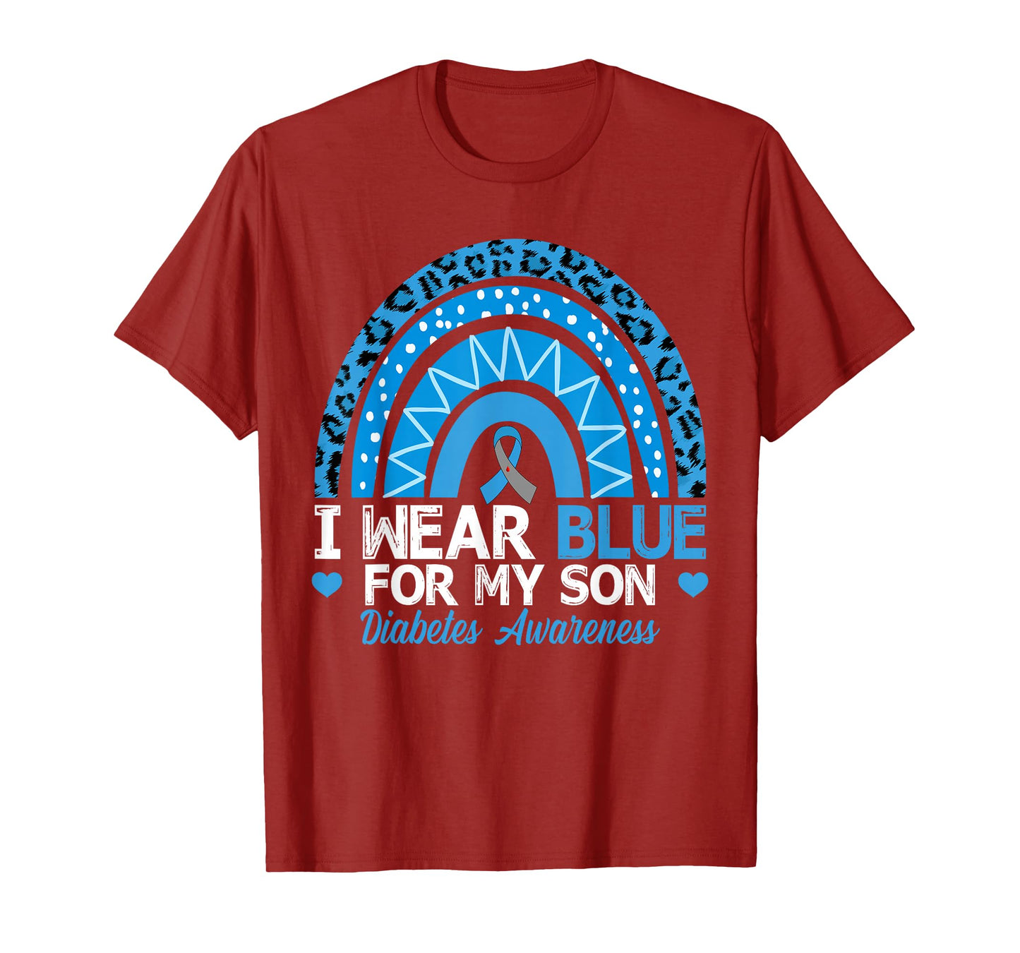 I Wear Blue For My Son Type 1 Diabetes Awareness T-Shirt