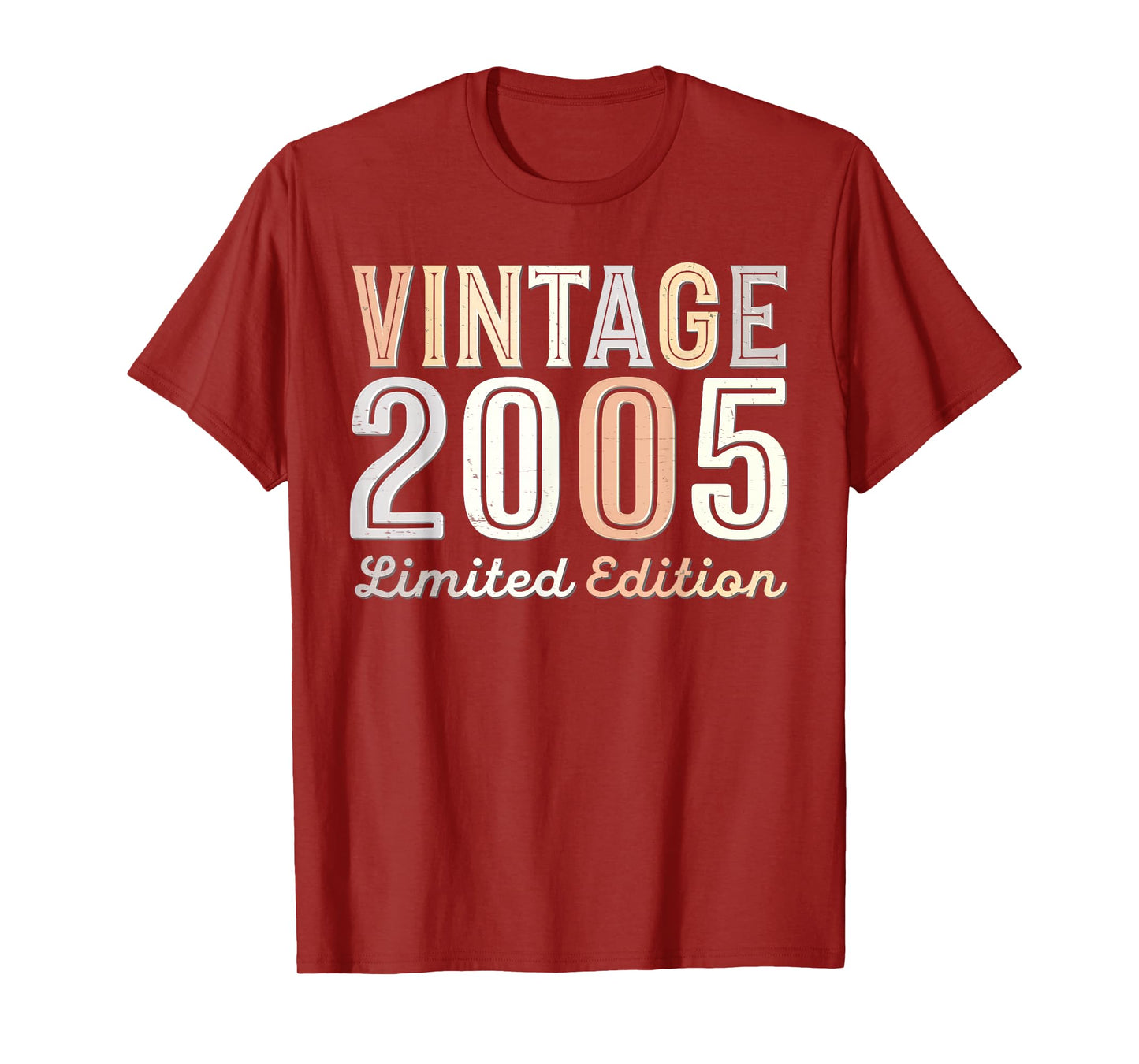 Vintage 2005 Limited Edition 20th Birthday 20 Years Old Bday T-Shirt