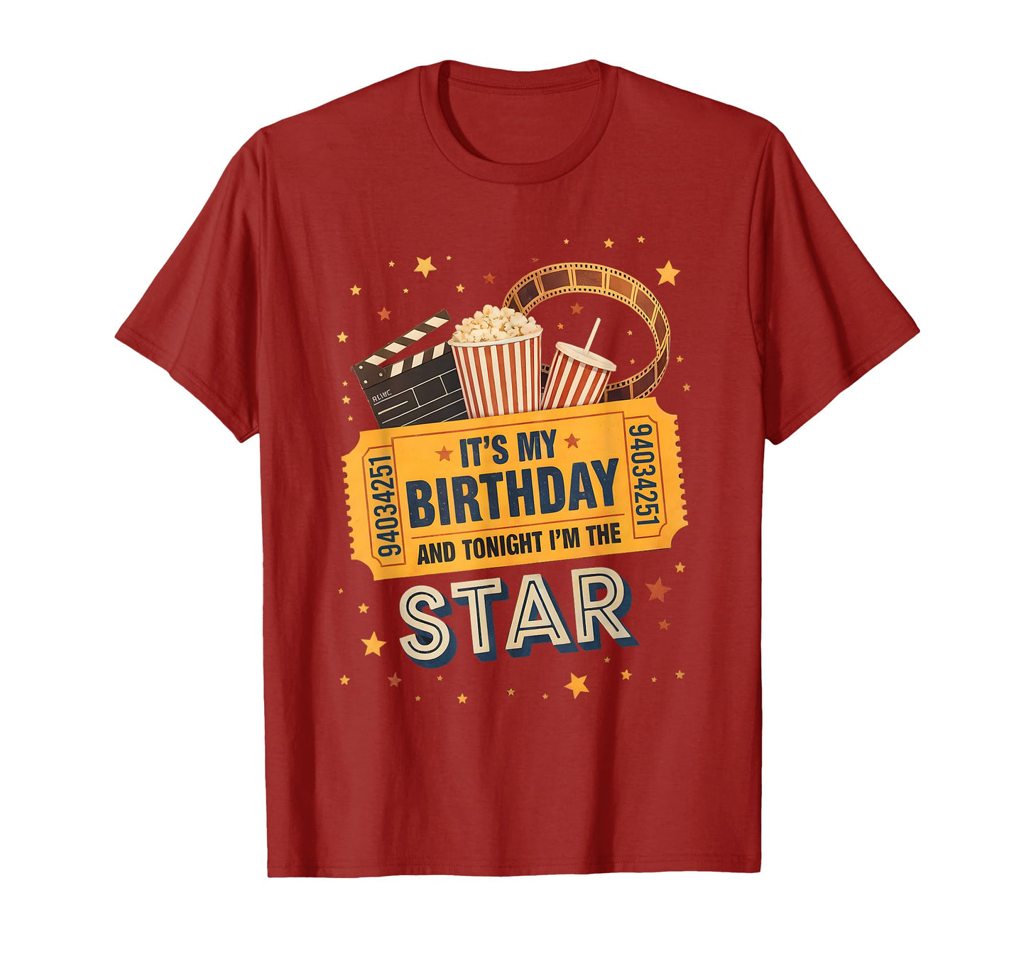 Movie Birthday Party Theme Family Movie Night Boys Girls T-Shirt