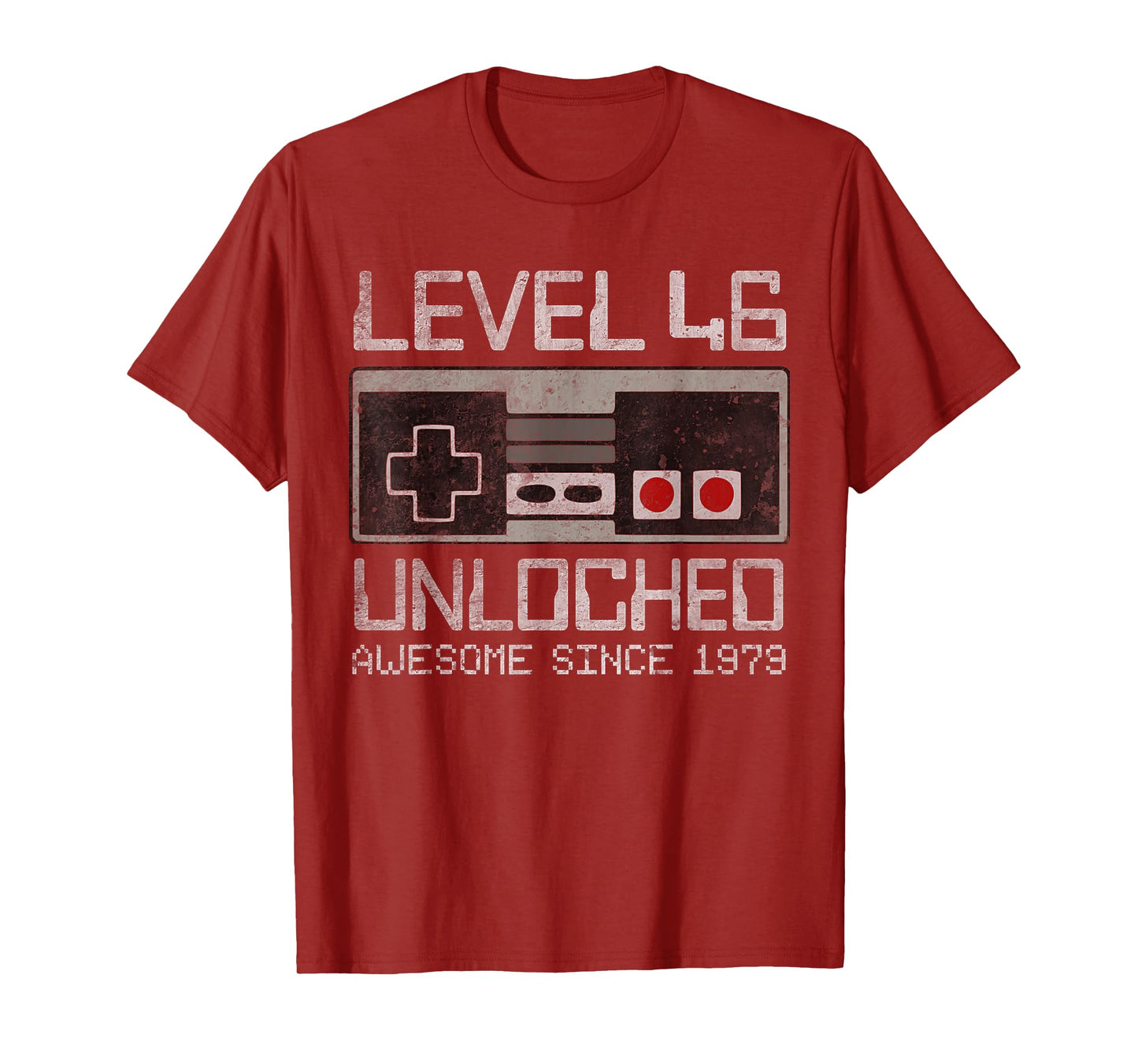 Level 46 Unlocked 46th Birthday 46 Year Old Video Gamer Men T-Shirt