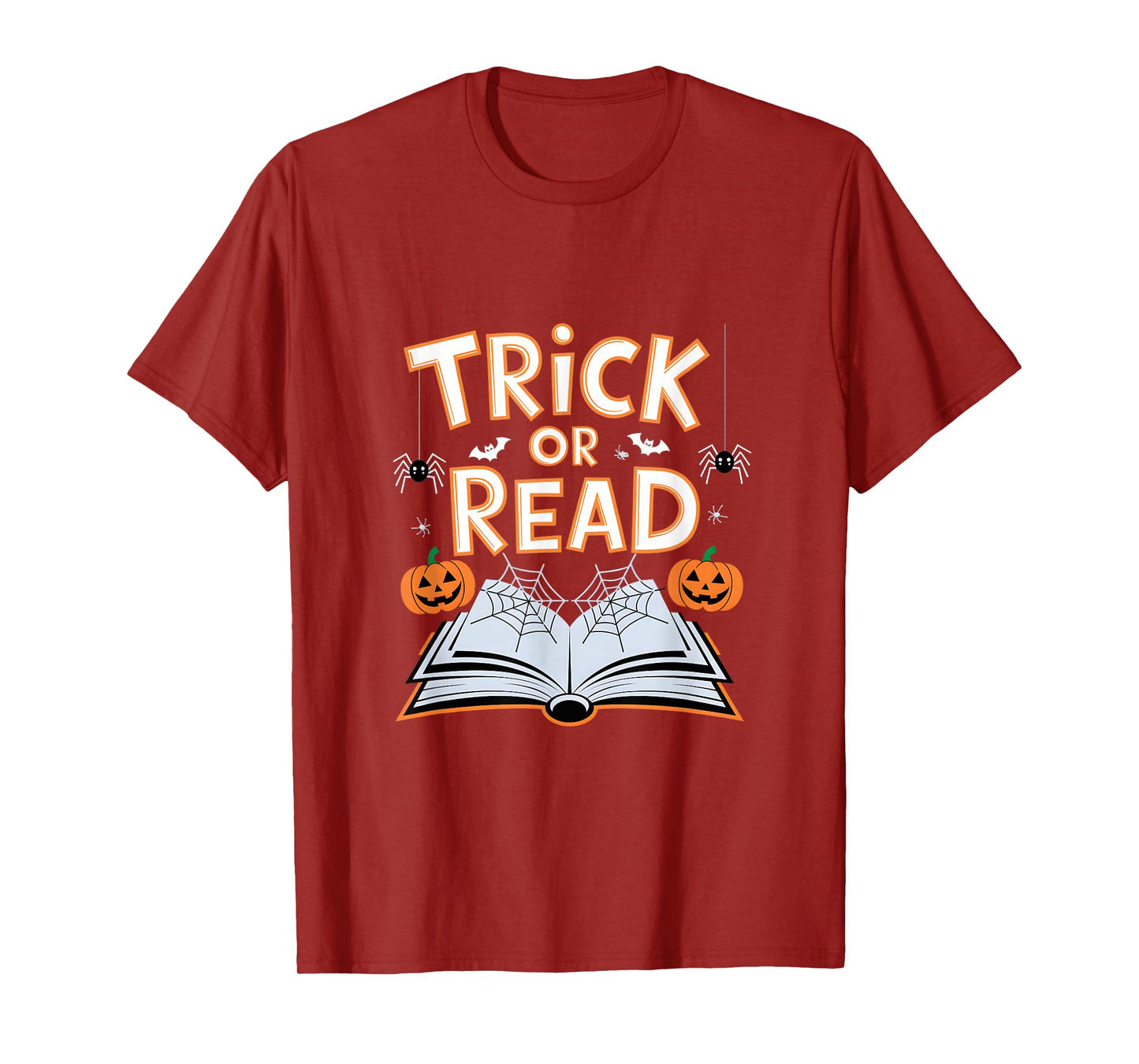 Trick Or Read Funny Reading Book Halloween Pun T-Shirt