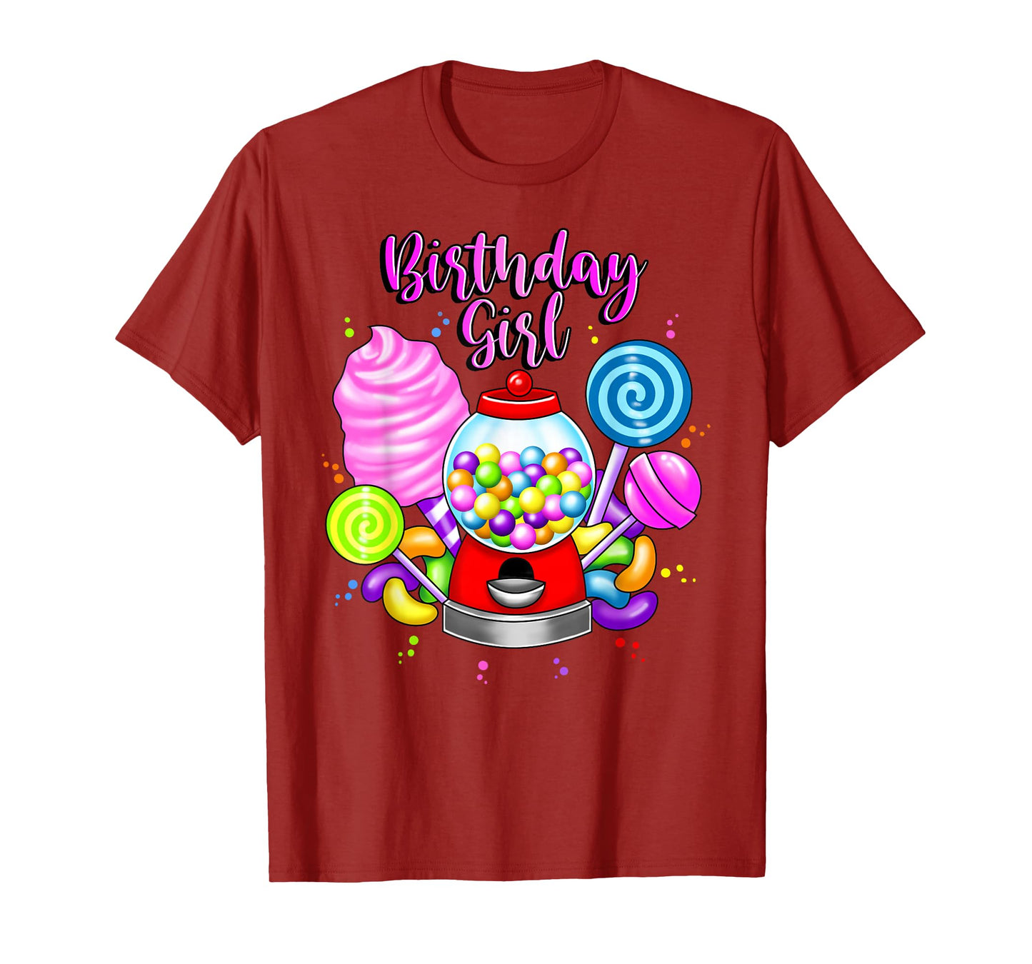 Candy Machine Birthday Girl Sweet Candyland Matching Family T-Shirt