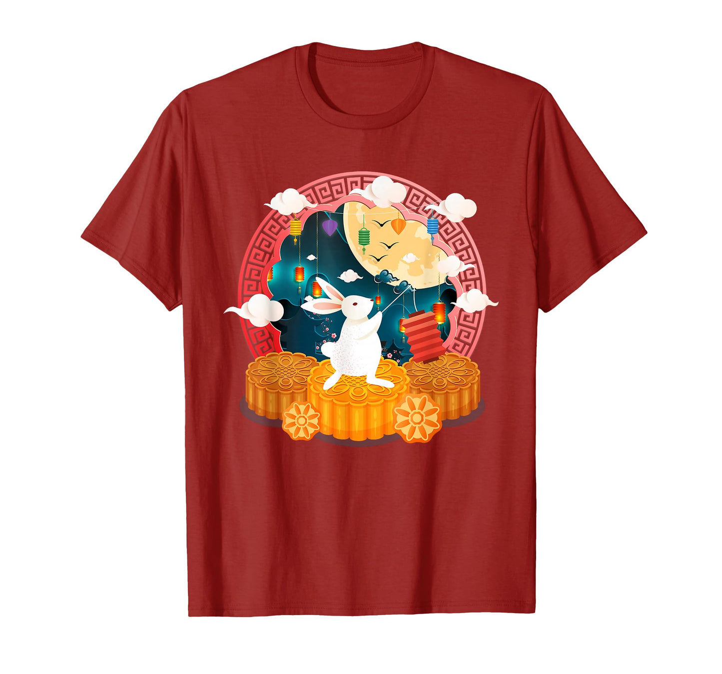 Mooncake Bunny Chinese Mid-Autumn Festival Party Children T-Shirt