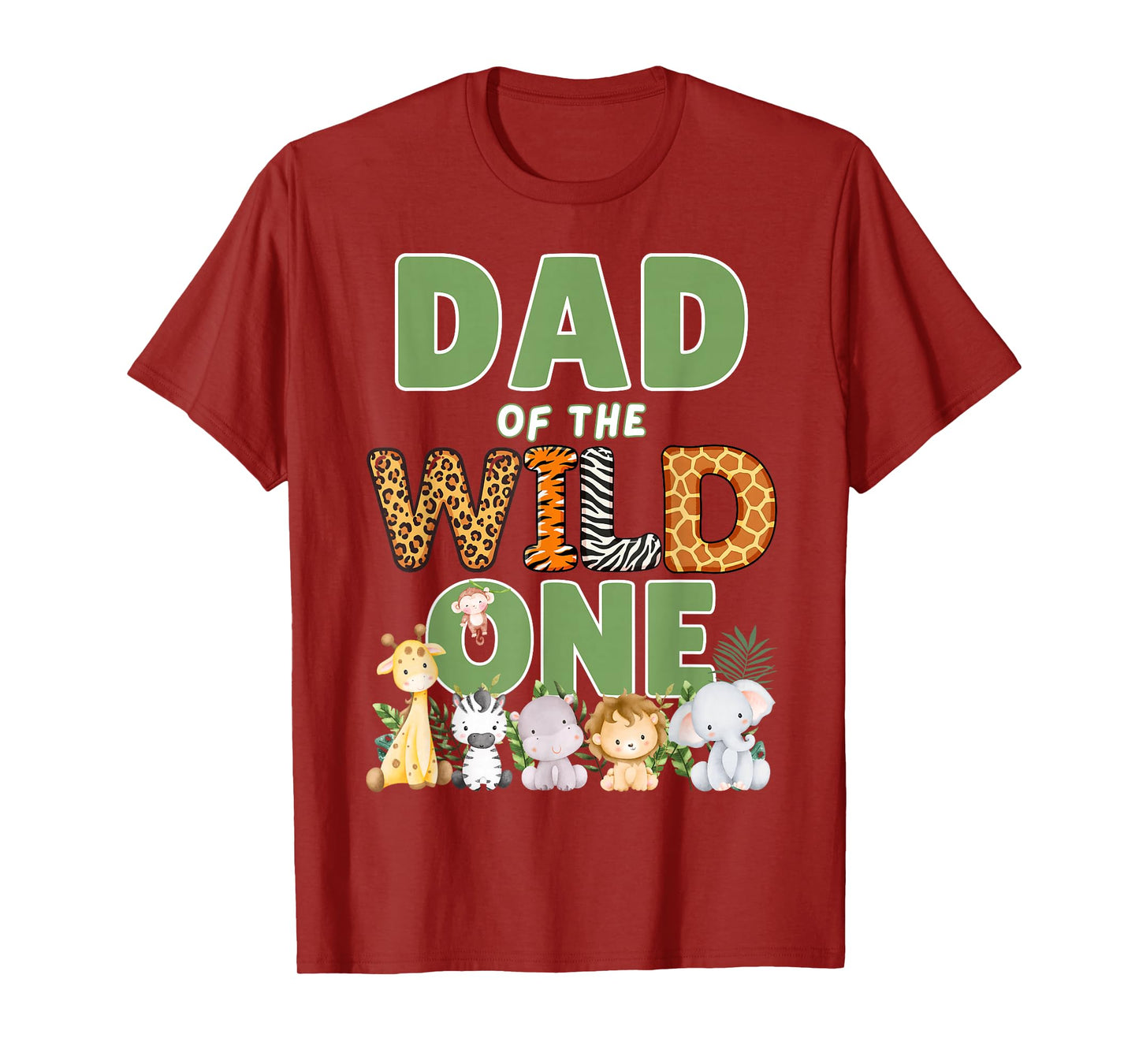 Dad Of The Wild One 1st Birthday Safari Family Matching T-Shirt