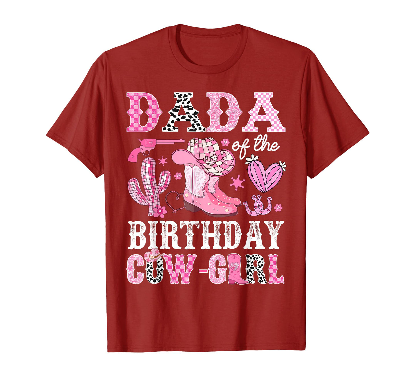 Dada Of The Birthday Cow-Girl Rodeo Cowgirl Bday T-Shirt