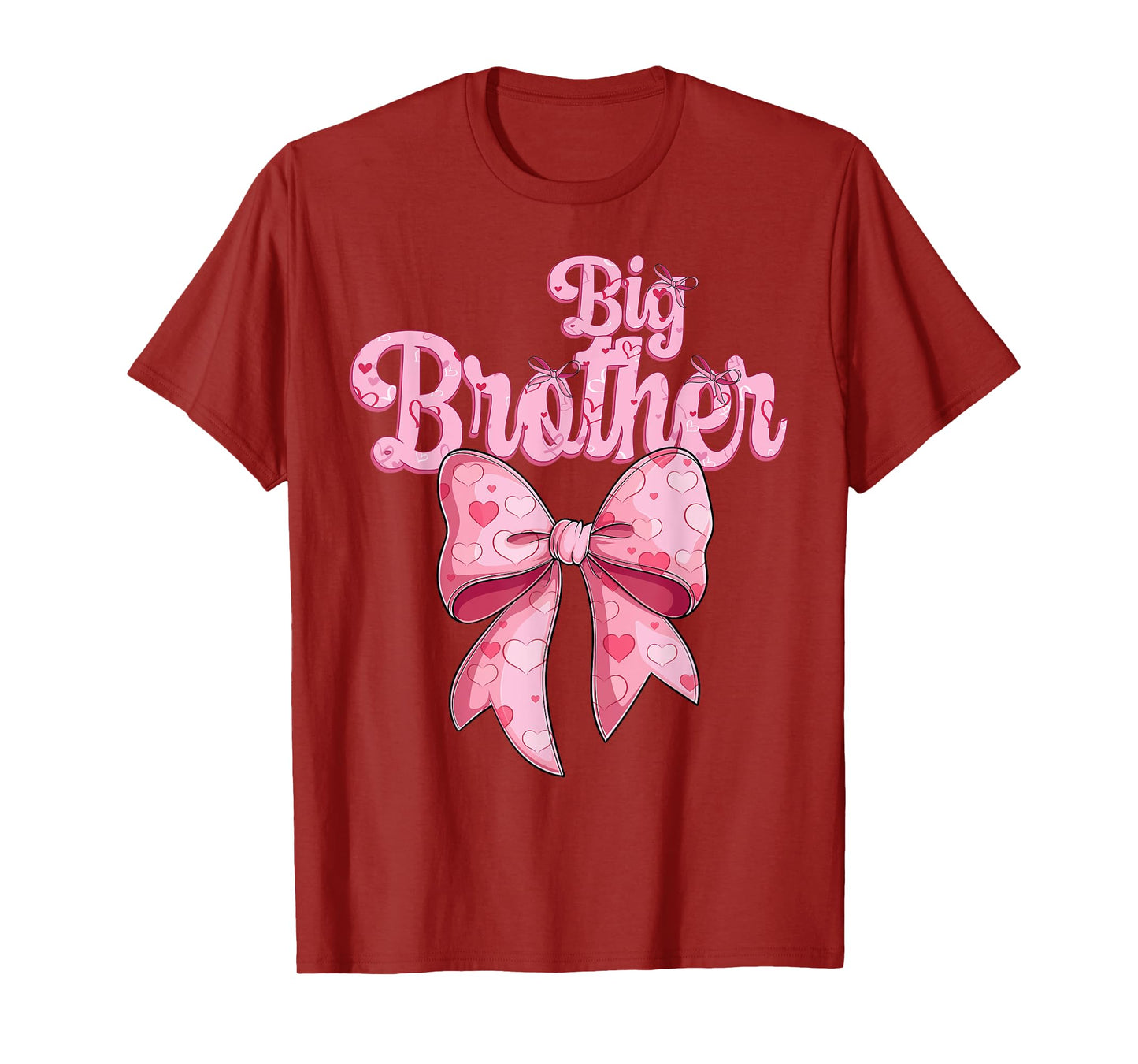coquette bow family matching Groovy pink Big Brother T-Shirt