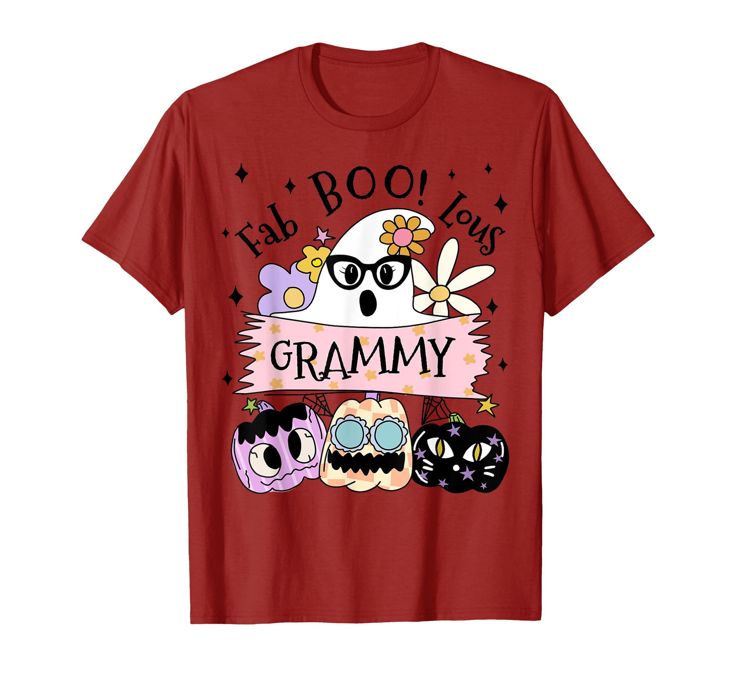 Cute Ghost Fab Boo Lous Grammy Spooky Halloween Costume T-Shirt
