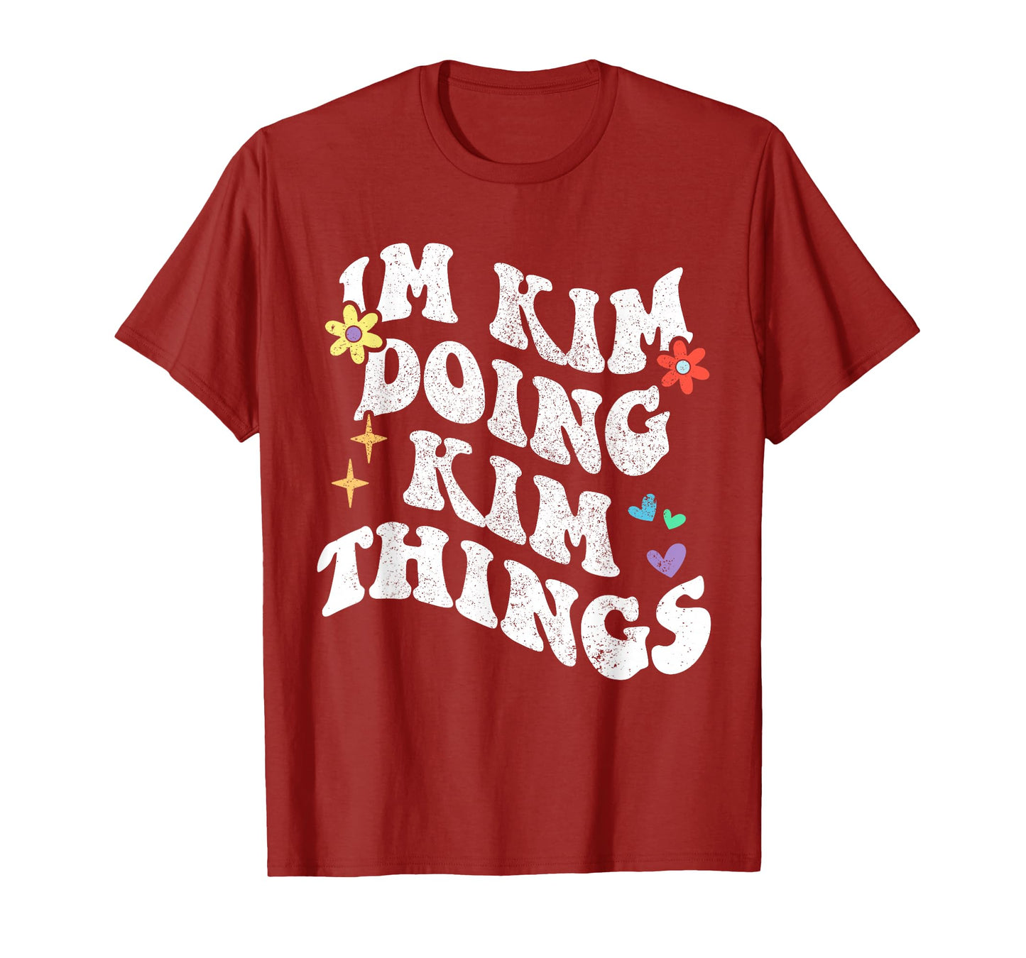 Retro Groovy Im Kim Doing Kim Things Funny Mother's Day T-Shirt