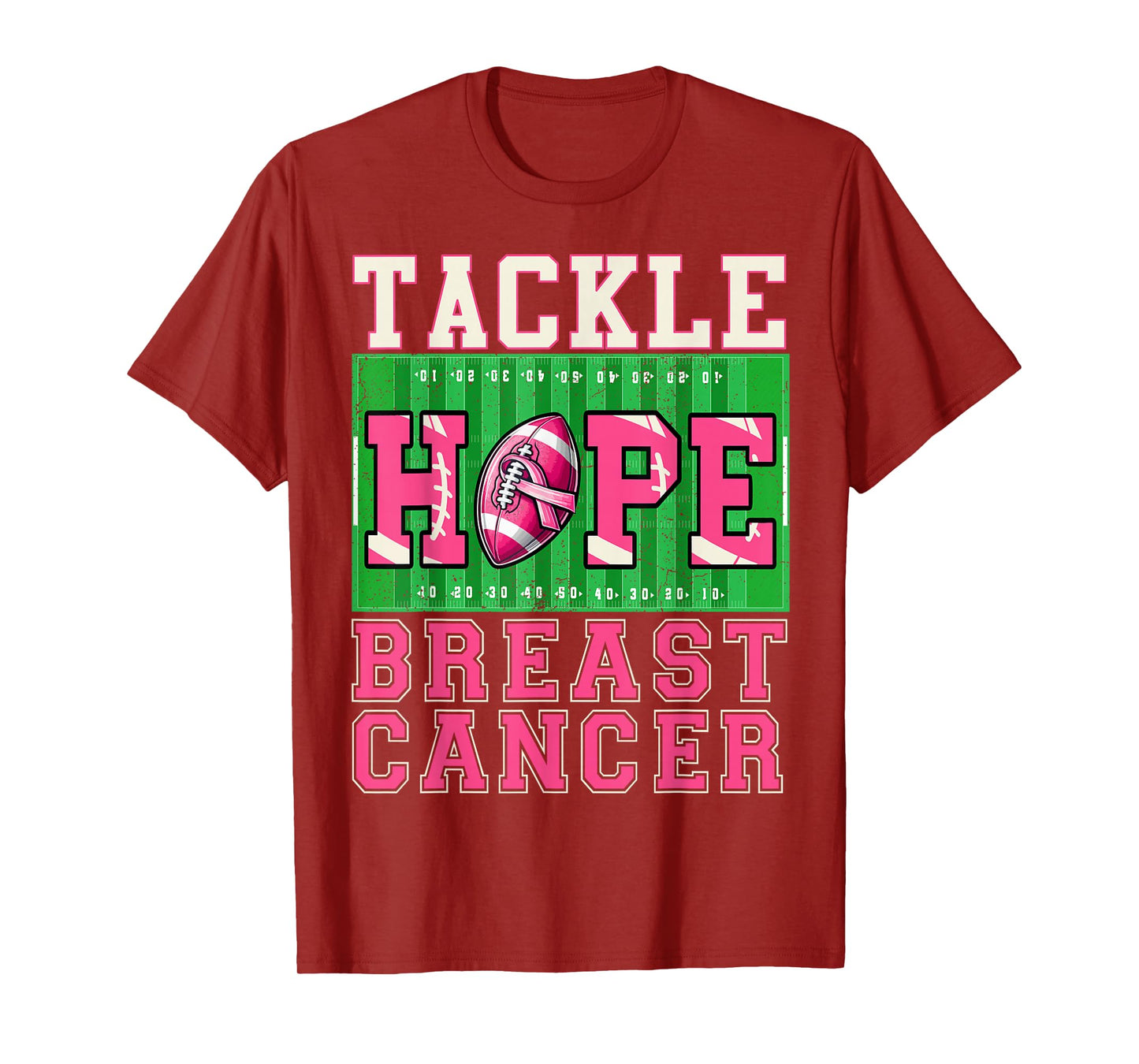 Tackle Breast Cancer Awareness Football Women Boys Kids T-Shirt