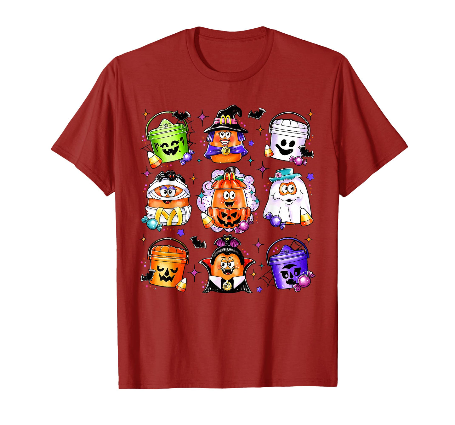 Chicken Nuggets Pumpkin Halloween 90's Vintage T-Shirt