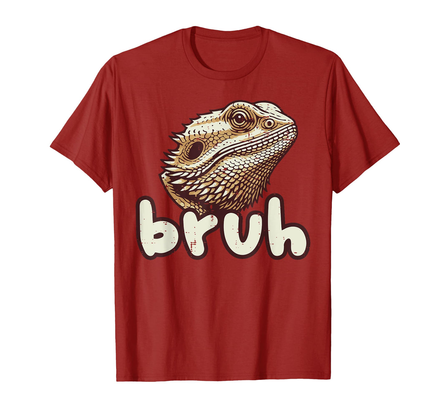 Bearded Dragon Face Bruh Funny Beardie Meme Men Women Kids T-Shirt